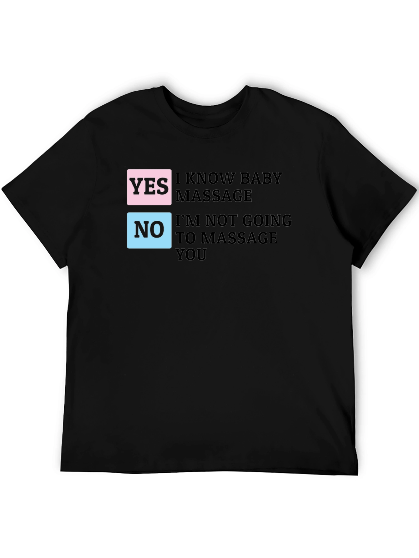 Black Funny Baby Massage T-Shirt view 5