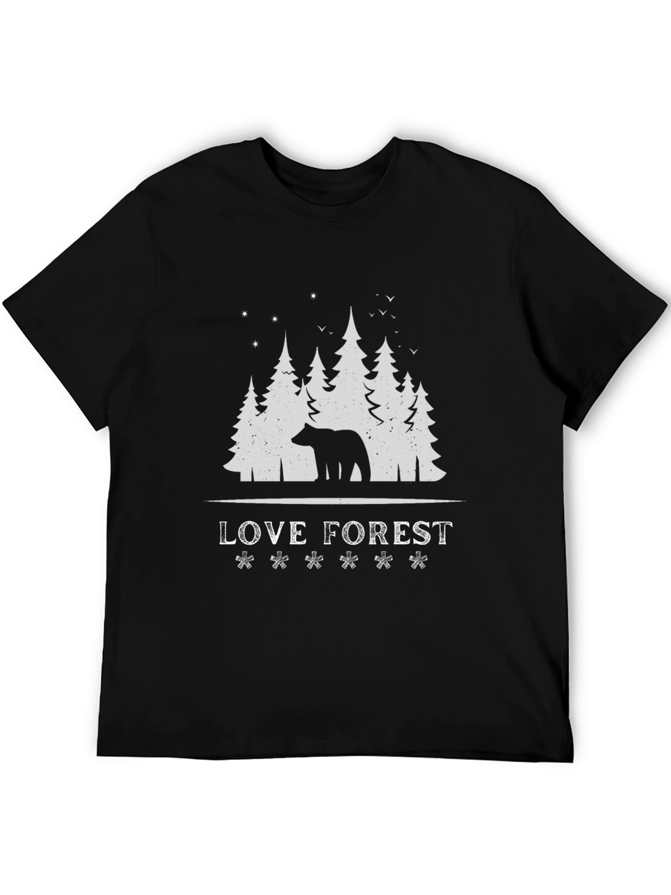 Black Love Forest Bear Graphic Tee view 5
