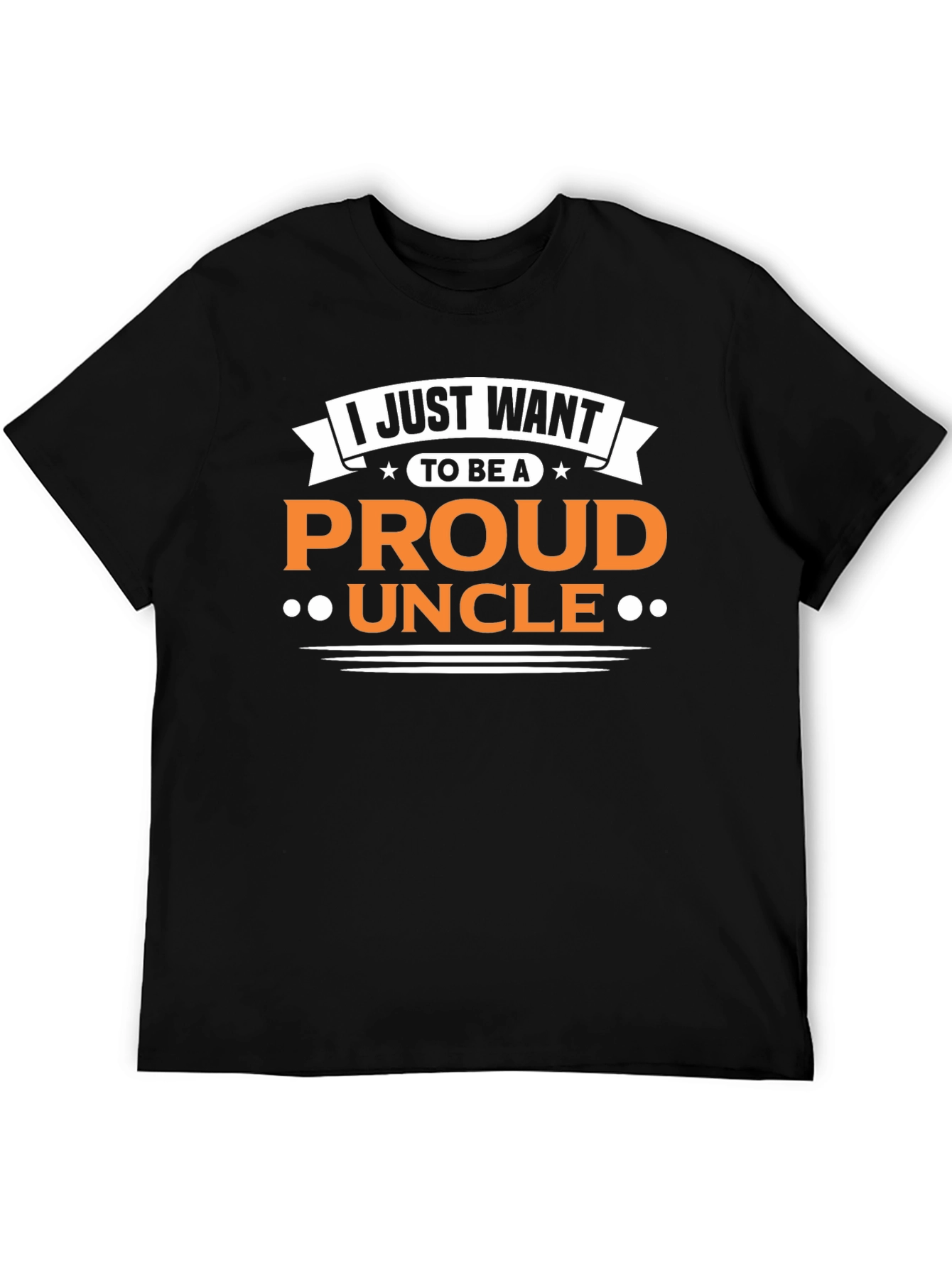 Black Proud Uncle Graphic T-Shirt - Black view 5