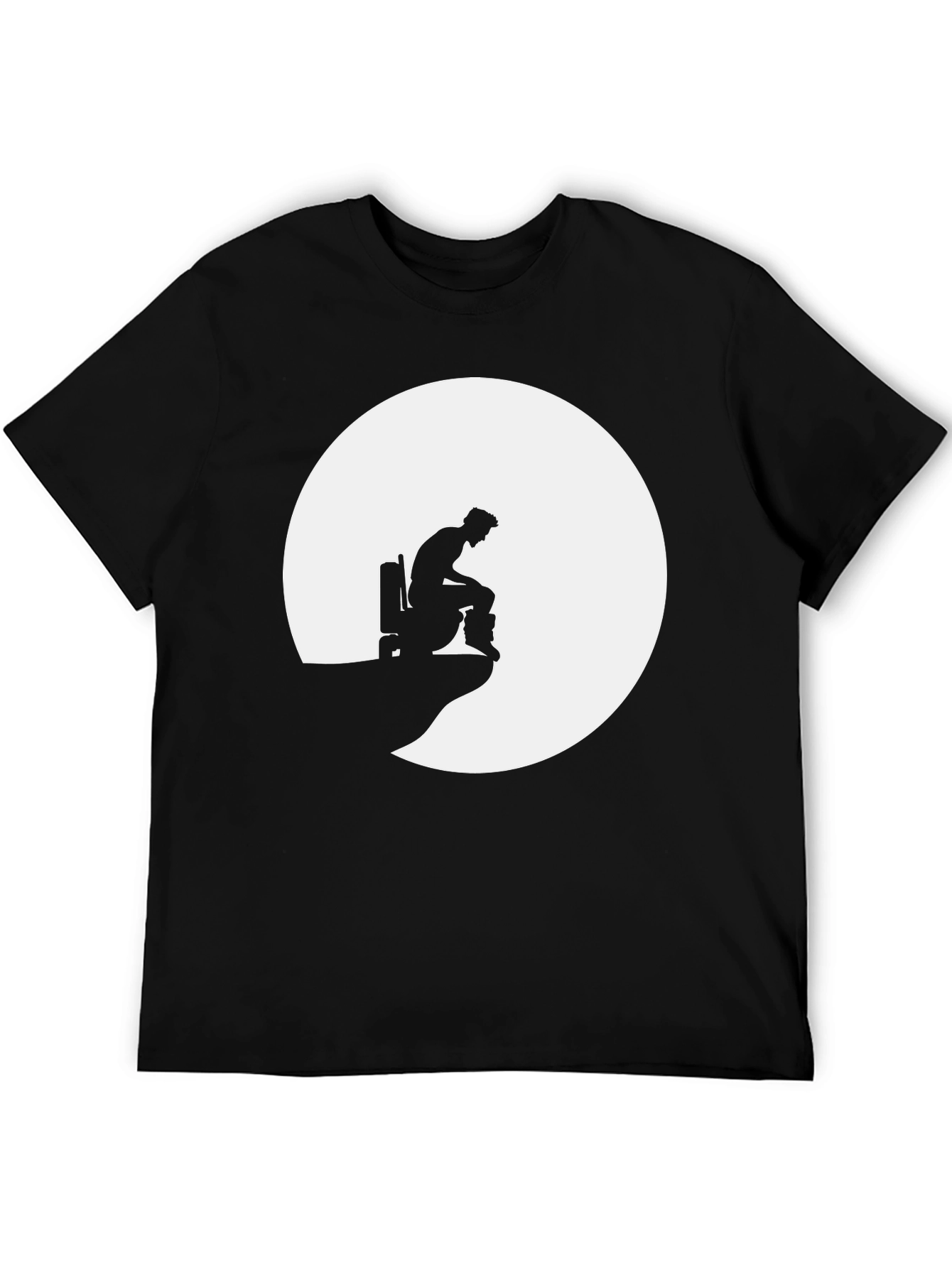 Black Man on the Moon Tee - Silhouette Graphic T-Shirt view 5