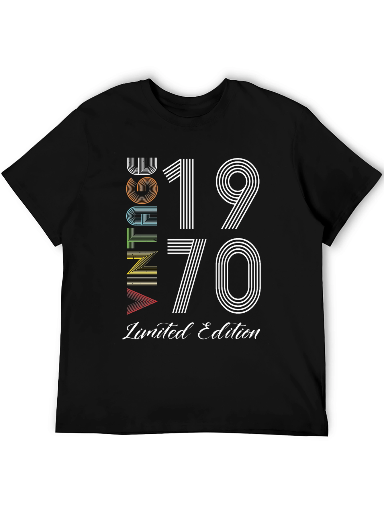 Black Vintage 1970 Limited Edition Graphic T-Shirt view 5