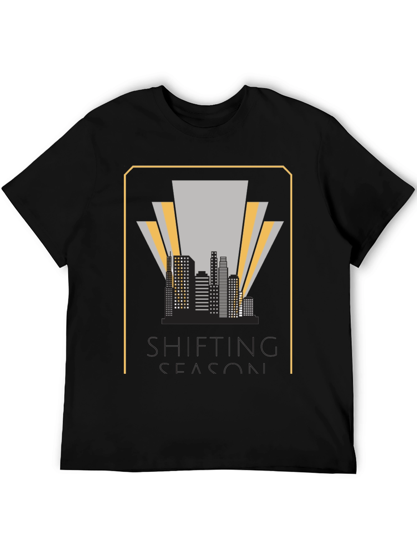 Black Shifting Season Graphic Tee - Urban Style view 5