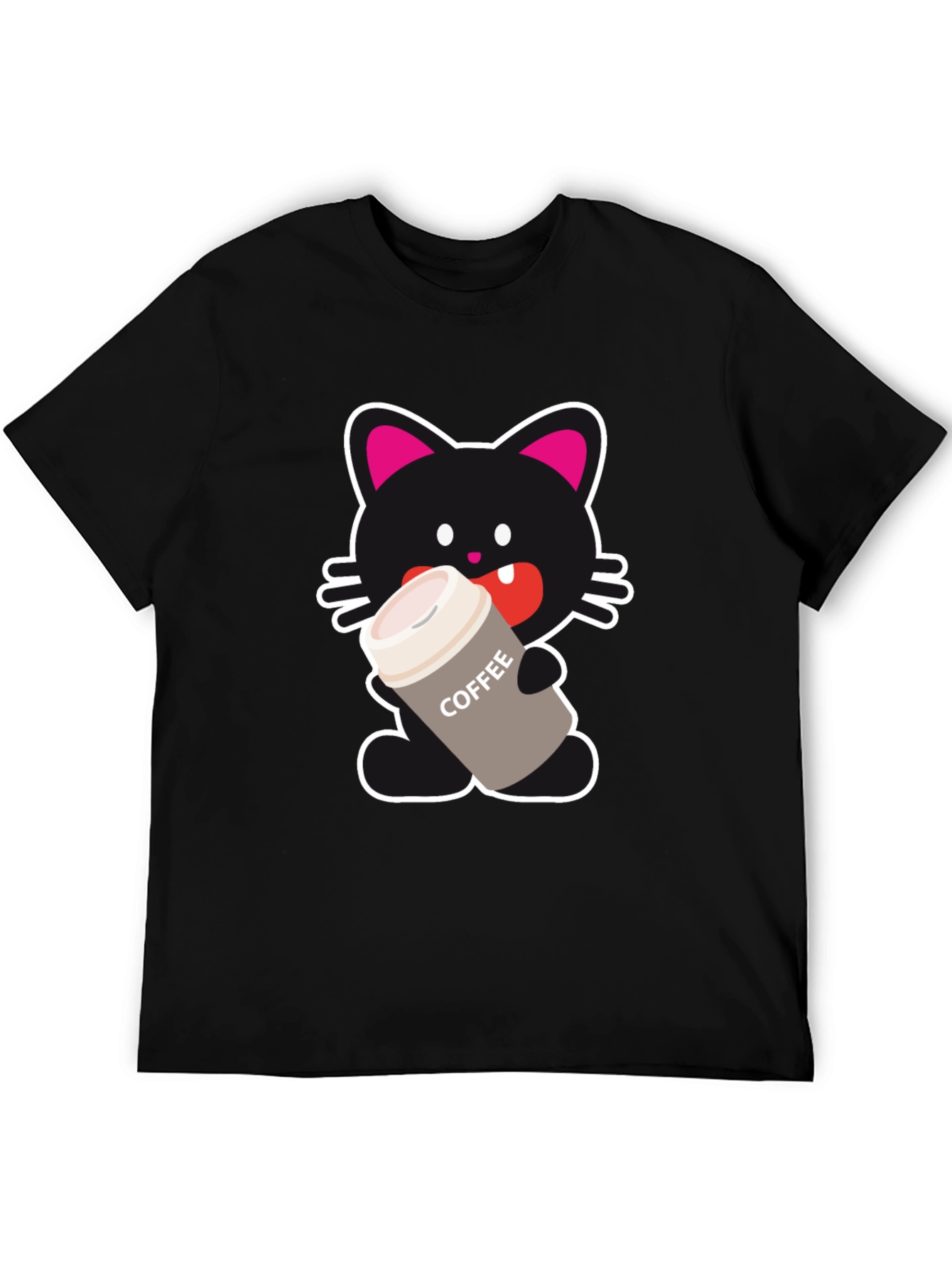 Black Cat Lover Coffee T-Shirt view 5