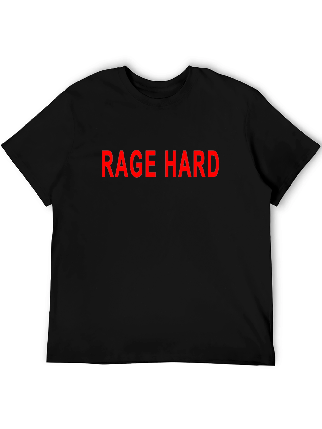 Black Rage Hard Black Cotton Graphic Tee view 5