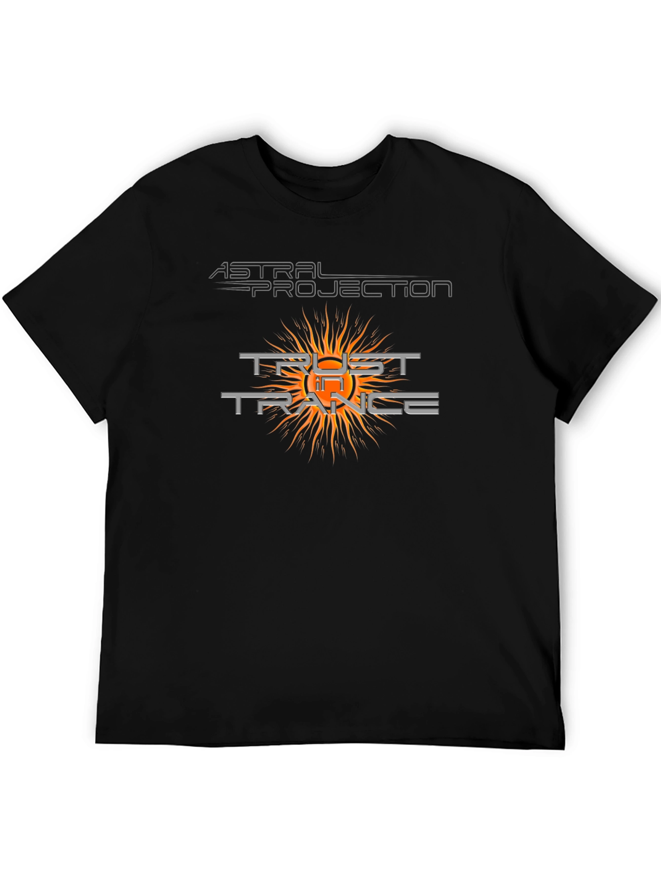 Black Astral Projection Trust in Trance Black T-Shirt view 5