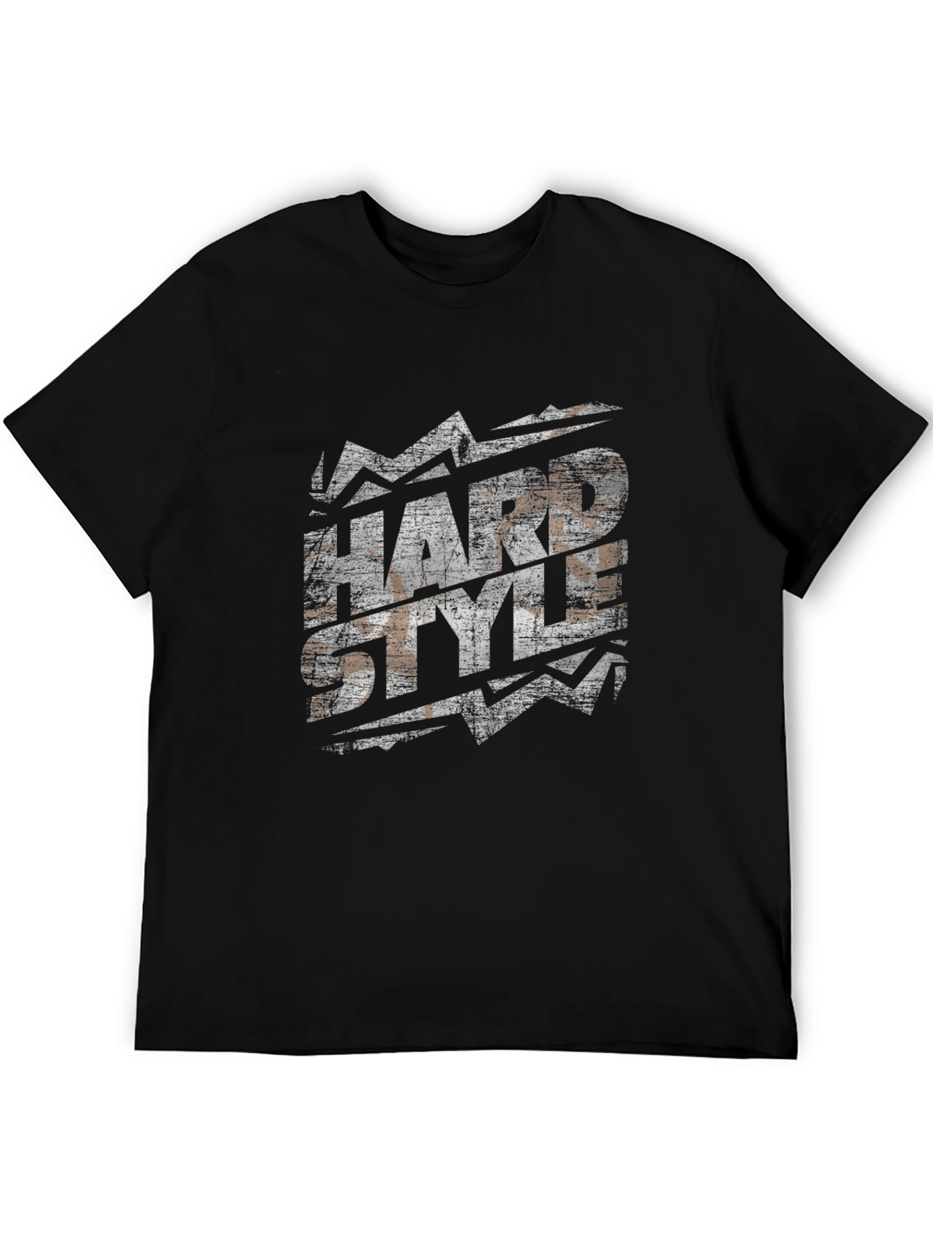 Black Hardstyle Graphic Print T-Shirt - Black Cotton Blend view 5