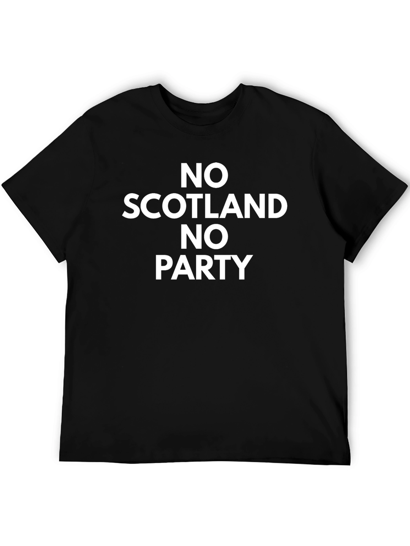 Black No Scotland No Party T-Shirt Funny Scottish Pride view 5