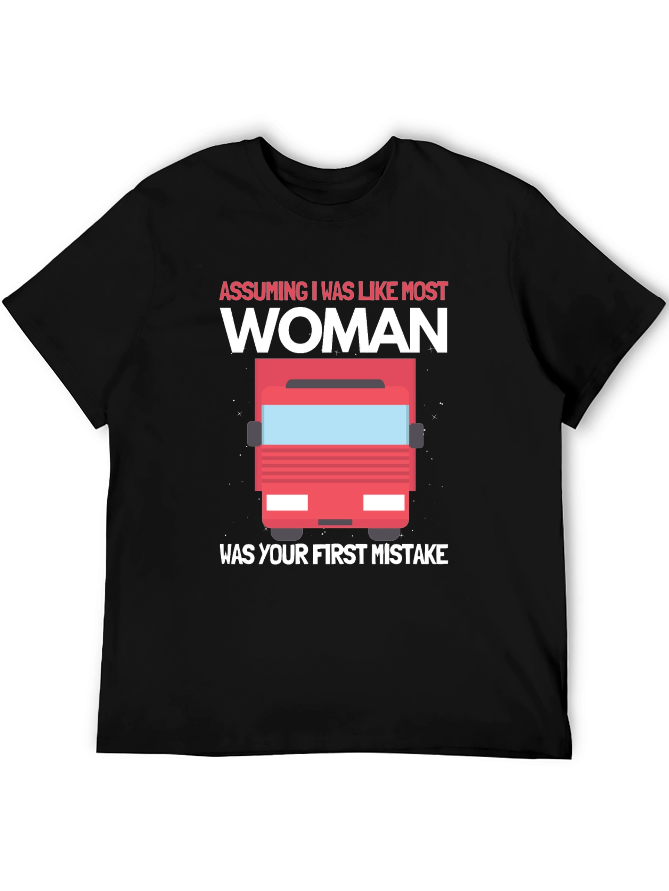 Black Trucker Woman T-Shirt - First Mistake Tee view 5