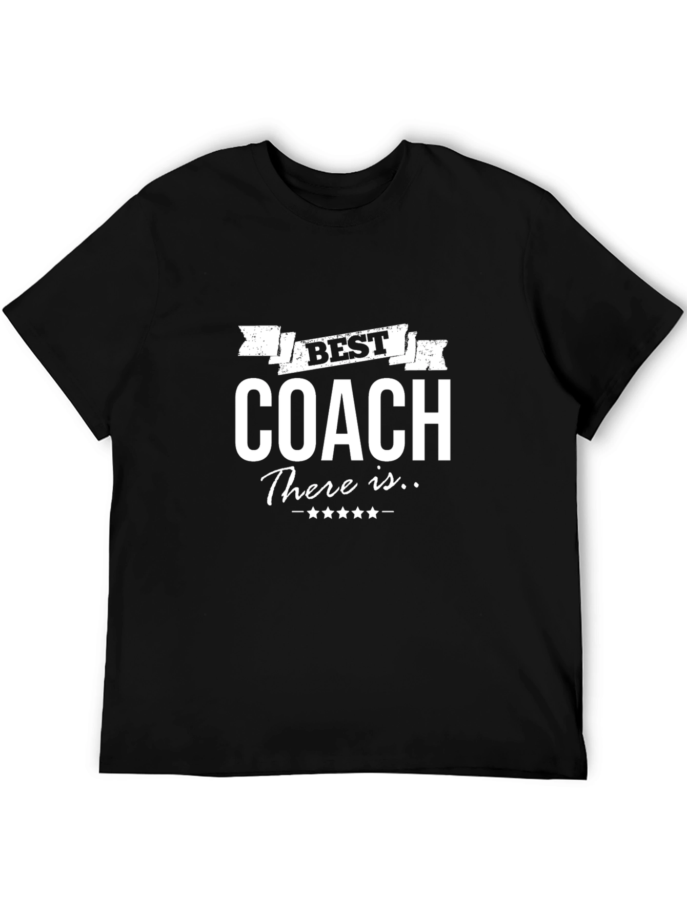 Black Best Coach T-Shirt - Black Cotton Tee for Coaches view 5
