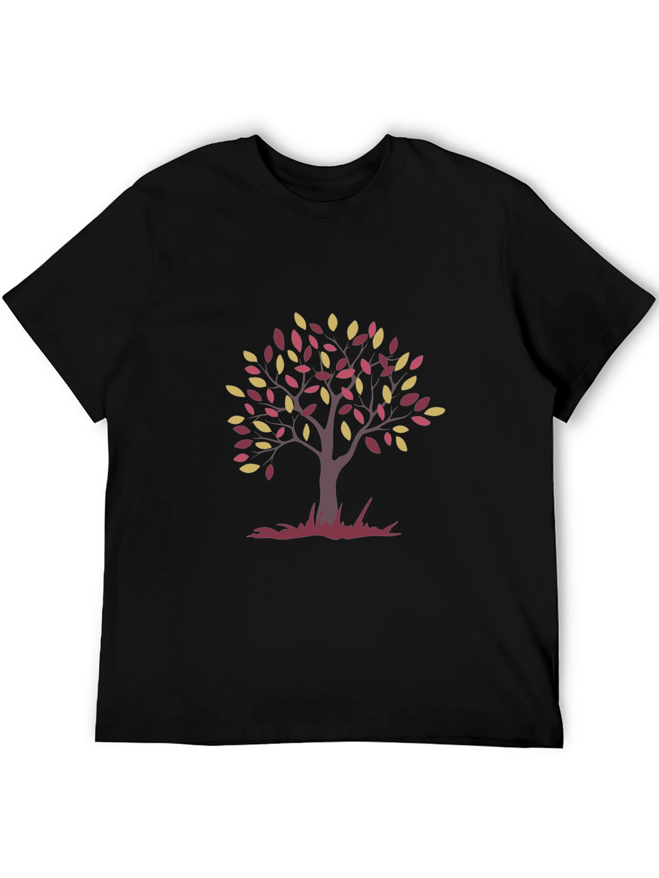 Black Nature Tree Graphic Tee - Casual Black T-Shirt view 5