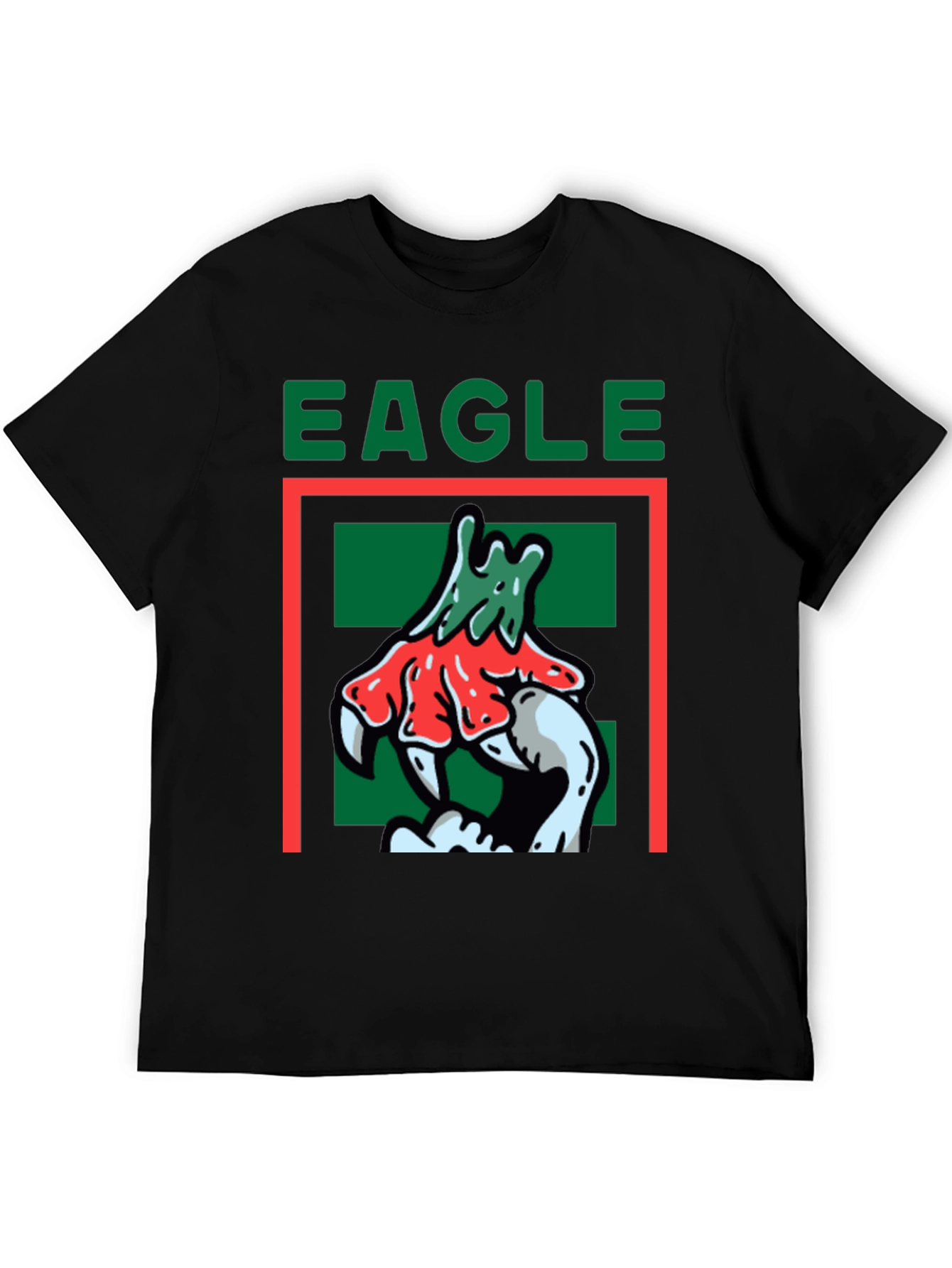 Black Eagle Graphic Print Black T-Shirt view 5
