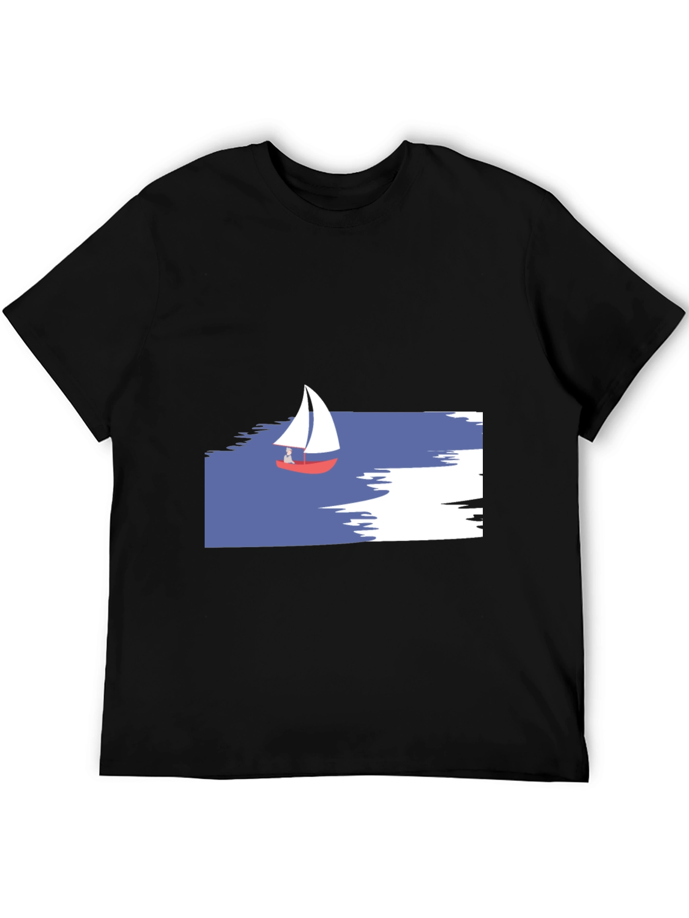Black Sailboat Graphic T-Shirt - Black view 5