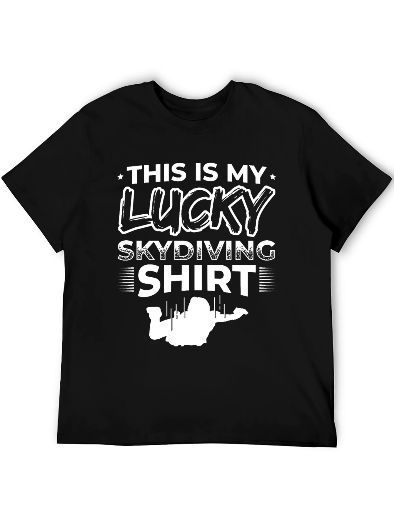 Black Lucky Skydiving Shirt - Graphic Tee view 5