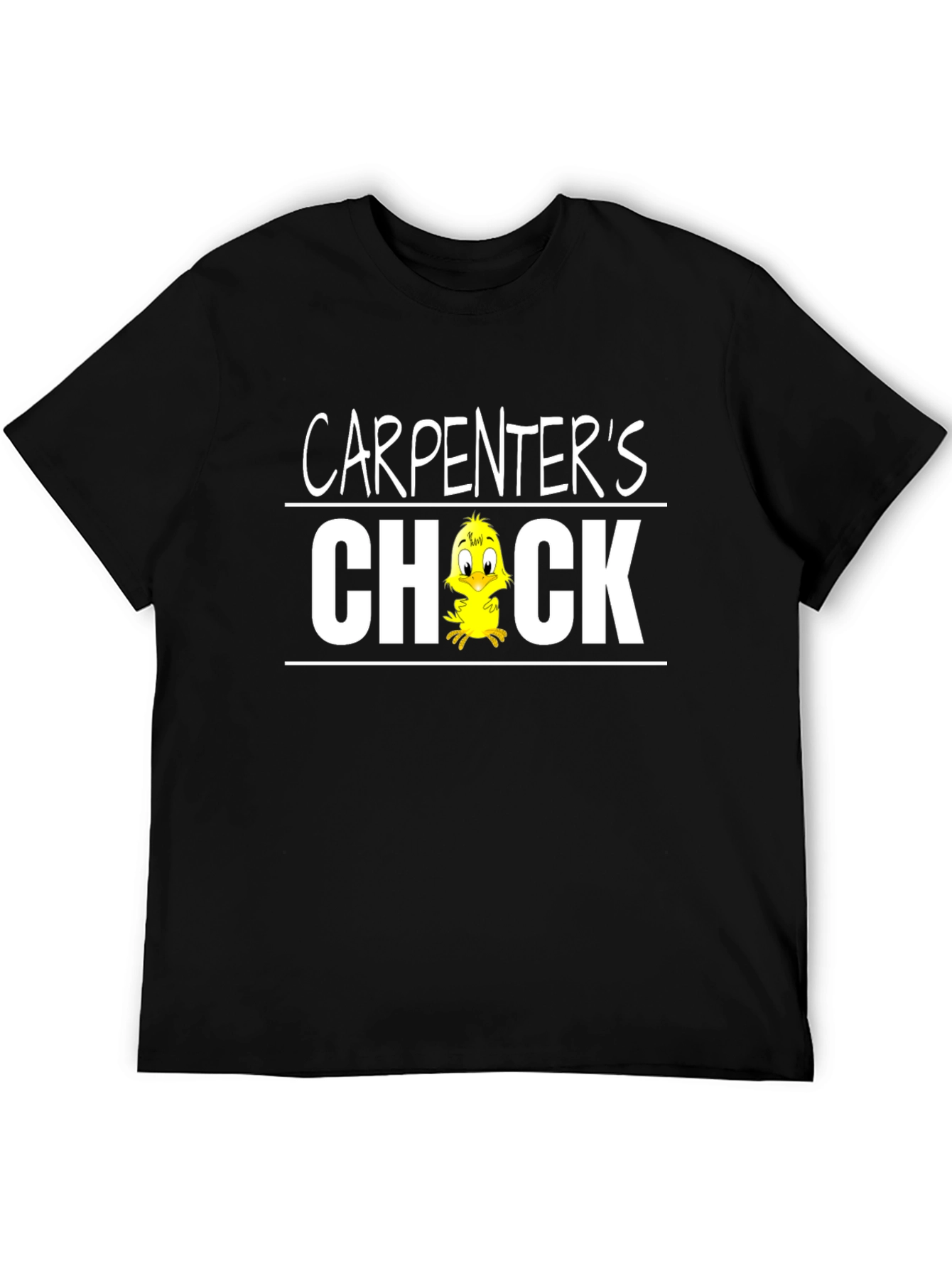 Black Carpenter's Chick T-Shirt - Funny Carpenter Tee view 5