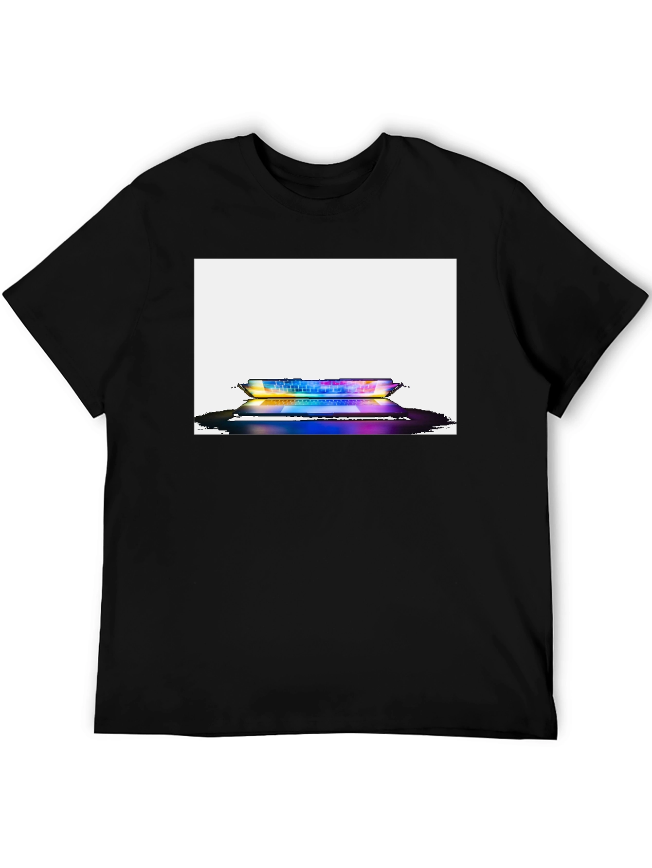 Black Cool Keyboard Graphic Tee view 5