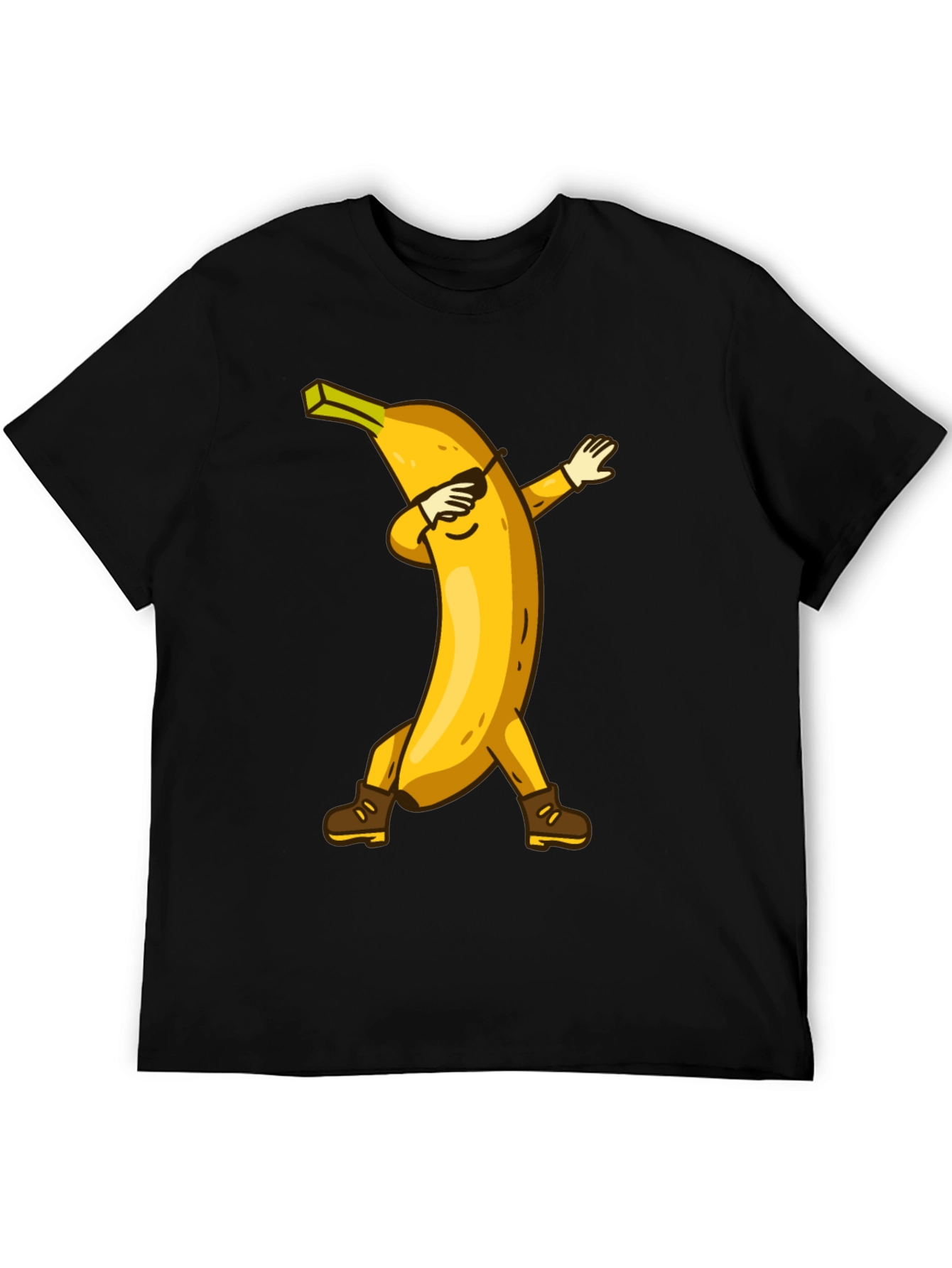 Black Dabbing Banana Graphic Tee - Fun Trendy Shirt view 5