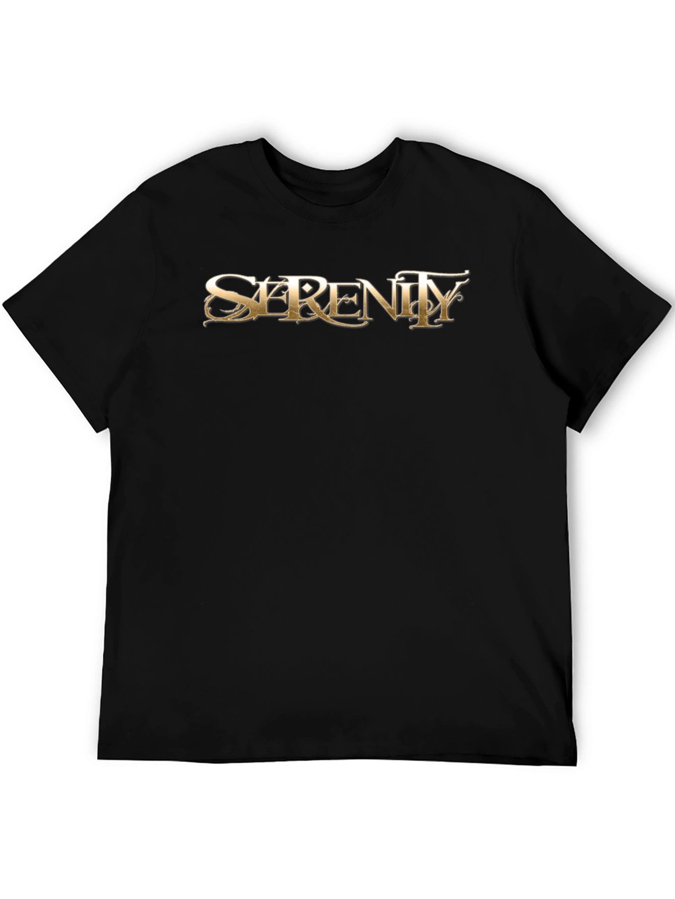 Black Serenity Graphic Tee - Premium Black Cotton T-Shirt view 5