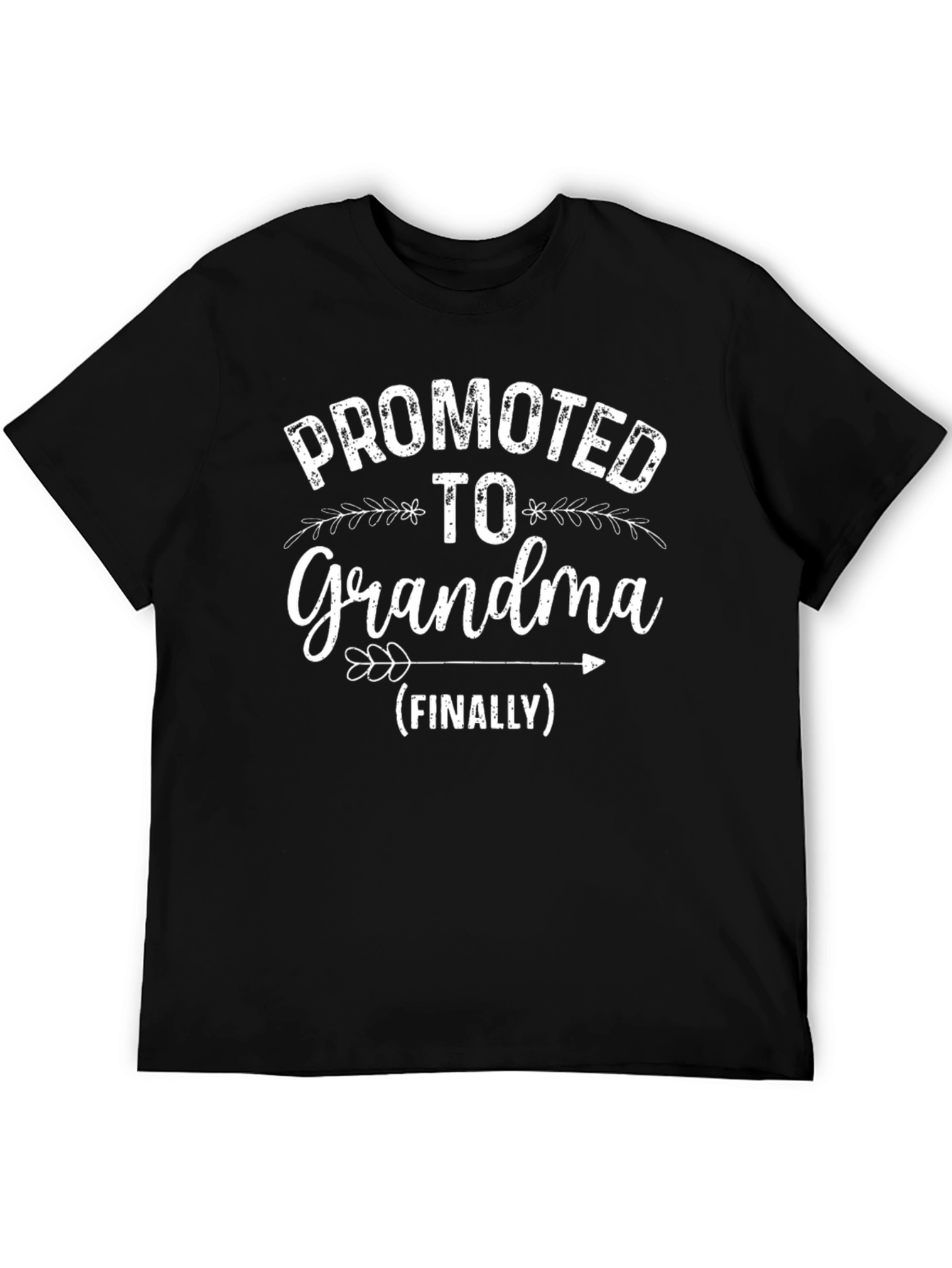 Black Promoted to Grandma T-Shirt, Funny Grandma Gift view 5