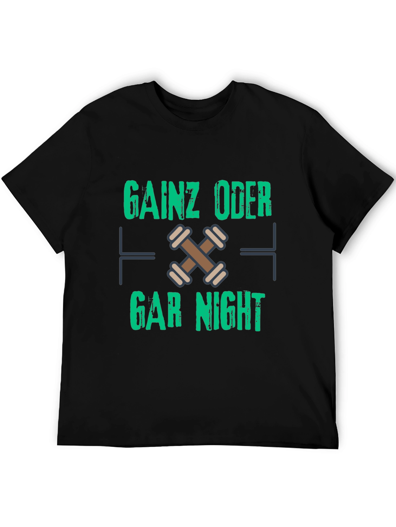 Black Gainz Oder Gar Nicht Black T-Shirt view 5