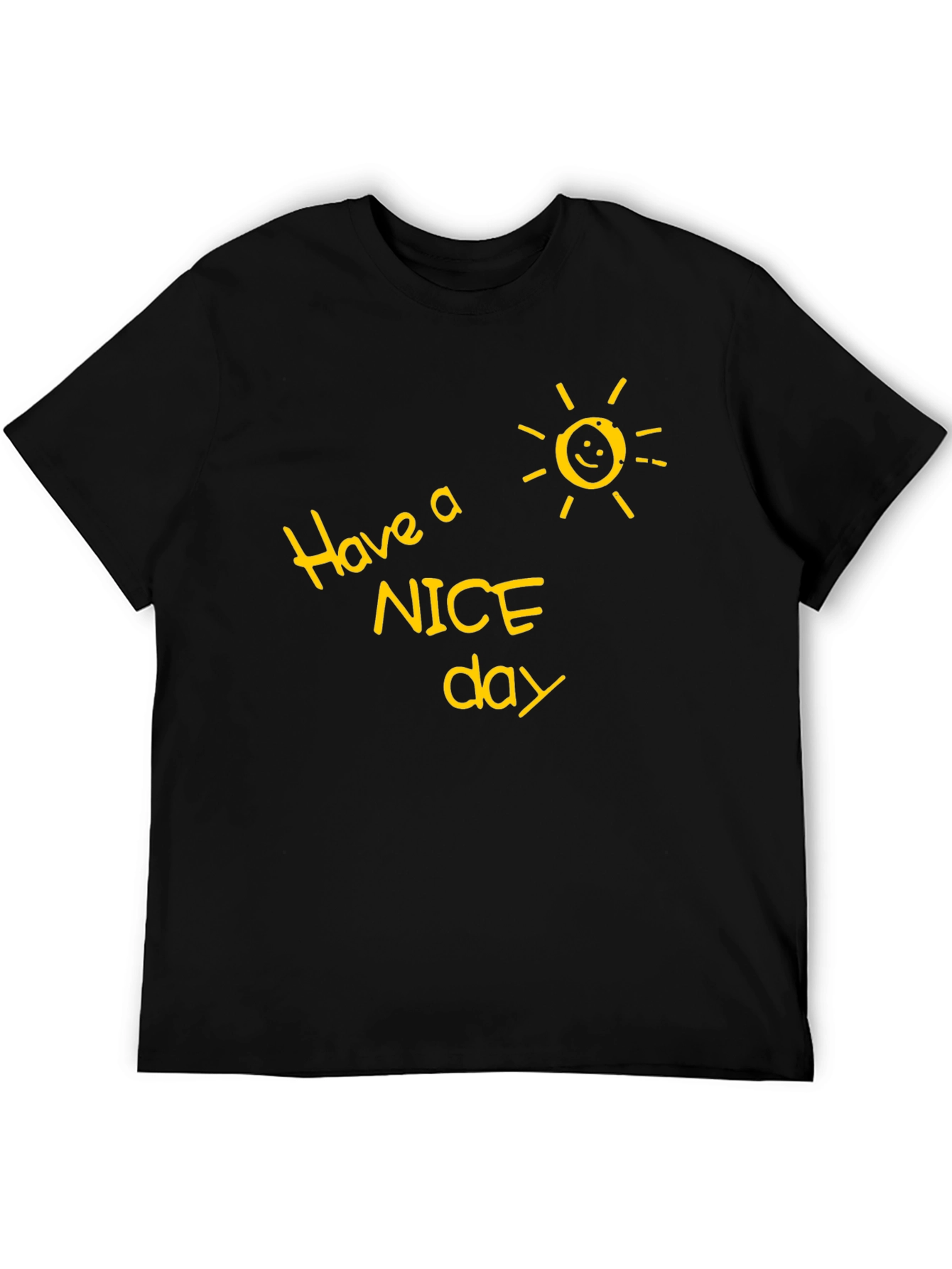 Black Have a Nice Day Graphic Tee - Black view 5