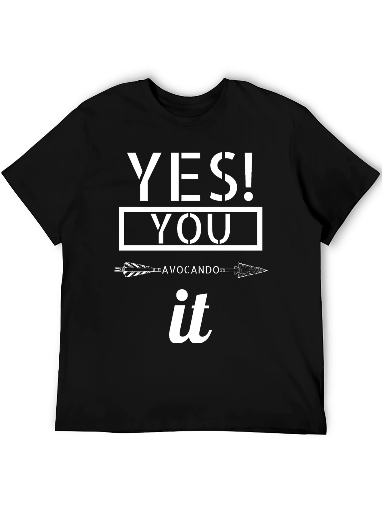 Black Yes! You Avocando it T-Shirt - Funny Pun Tee view 5