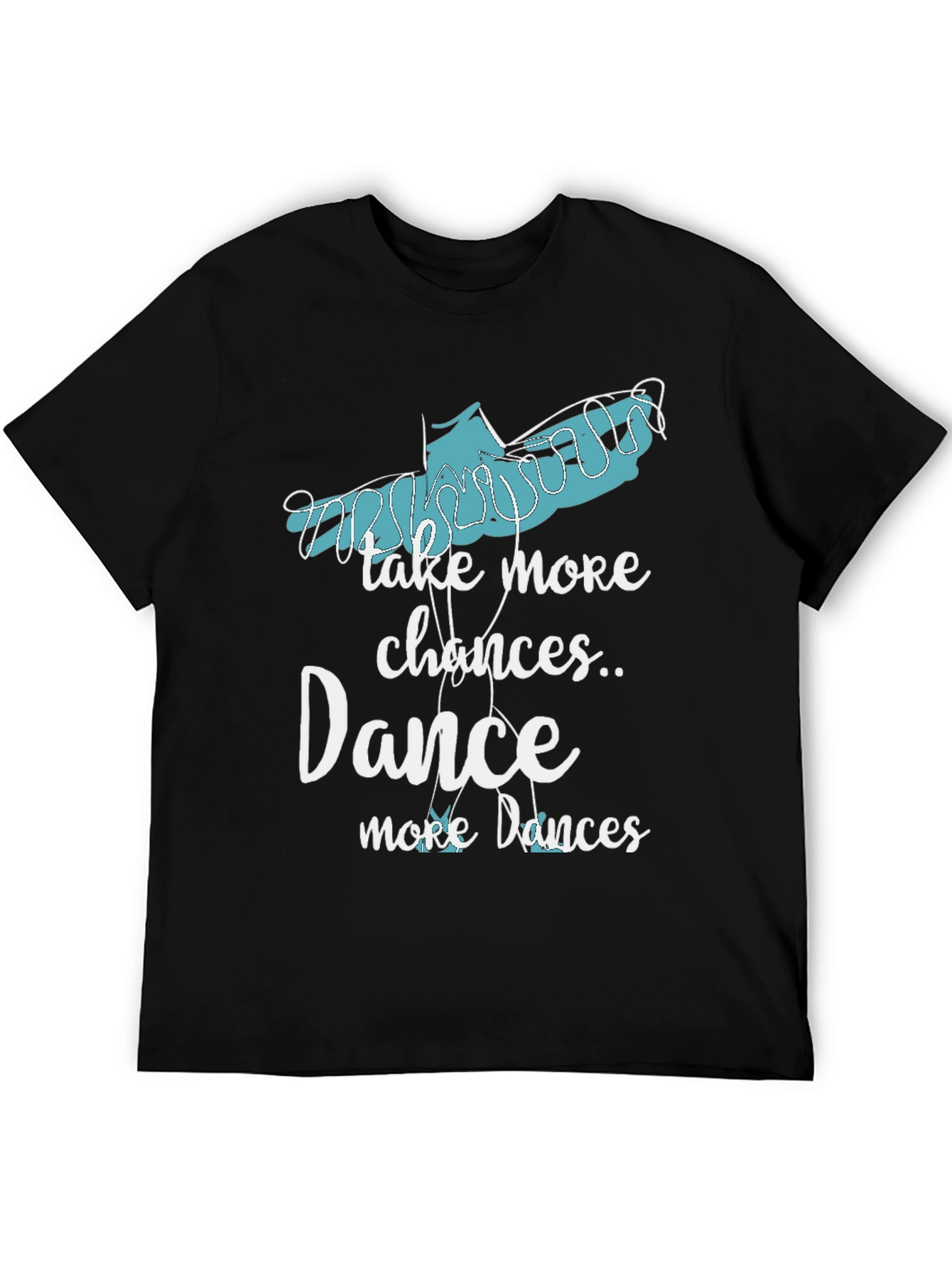 Black Take More Chances Dance Graphic Tee view 5