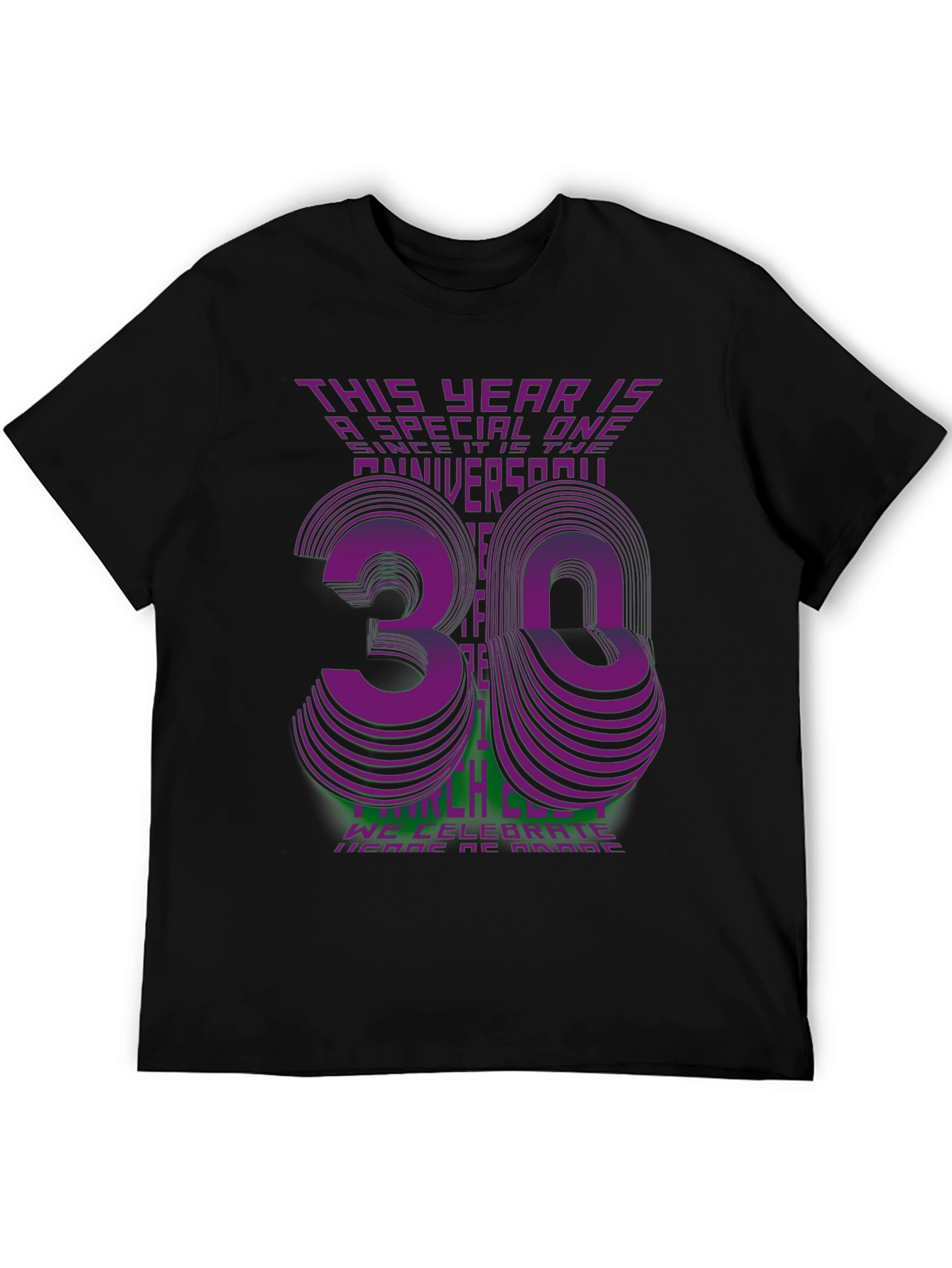 Black 30th Anniversary Celebration T-Shirt view 5
