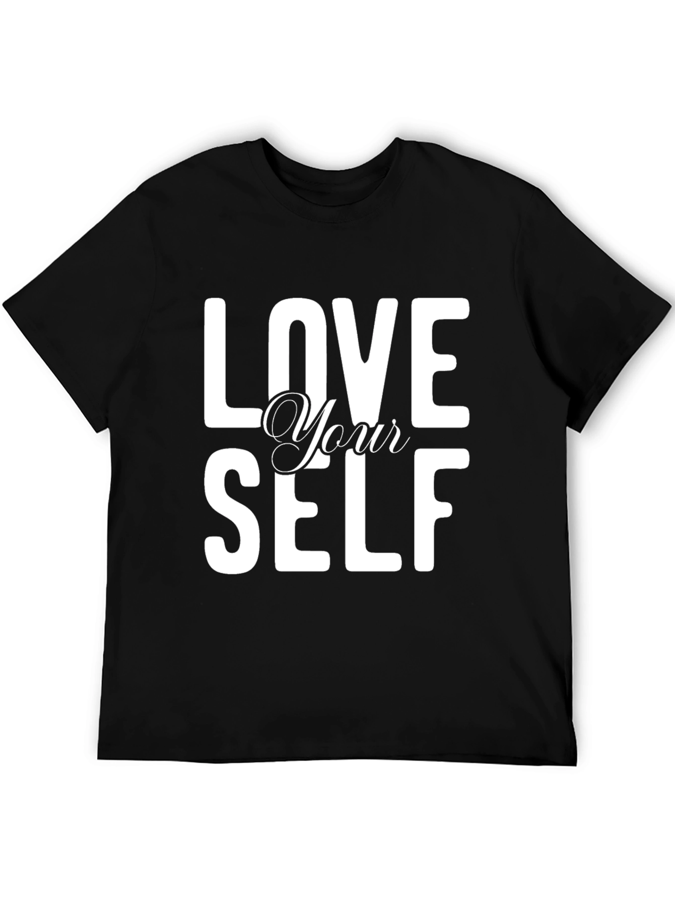 Black Love Yourself Graphic Tee - Black view 5