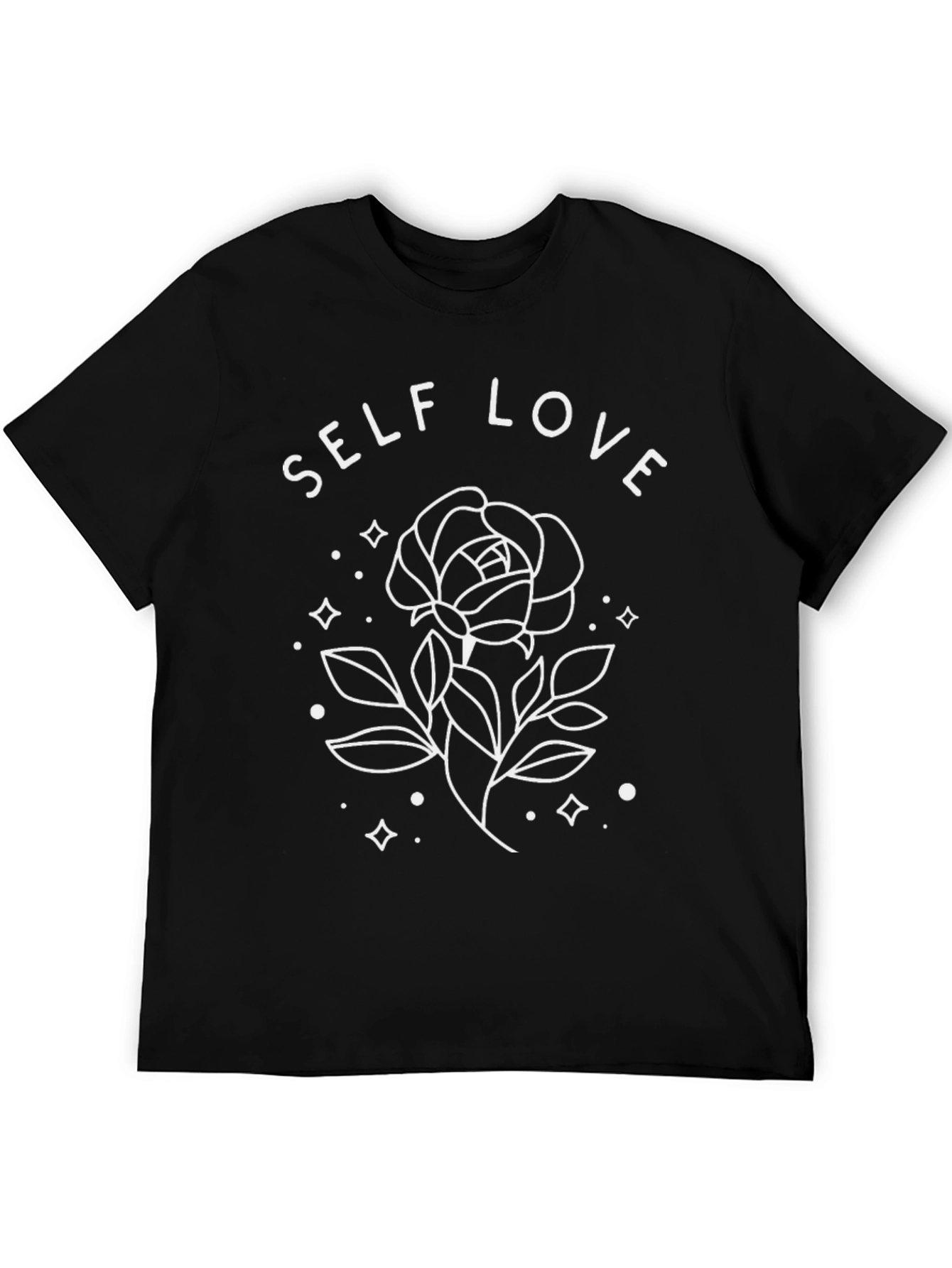Black Self Love Rose Graphic Tee - Stylish Comfort view 5