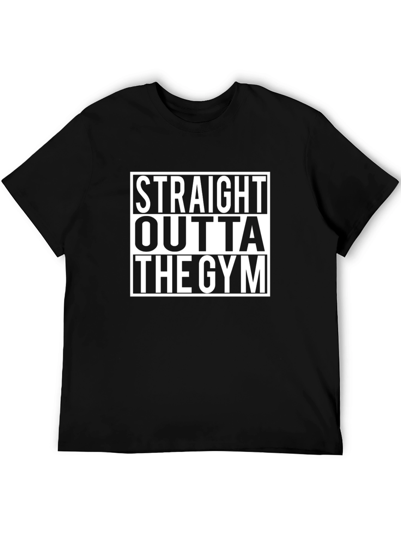 Black Straight Outta The Gym Black T-Shirt view 5