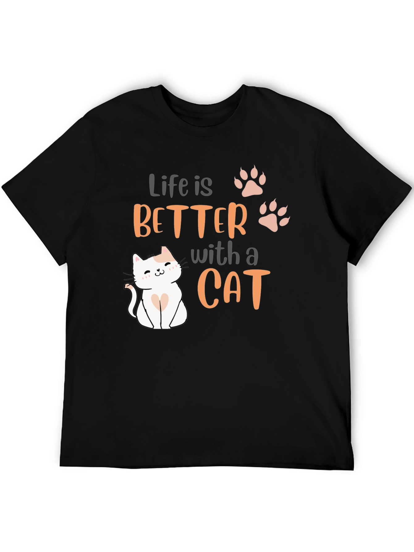 Black Life is Better with a Cat T-Shirt view 5