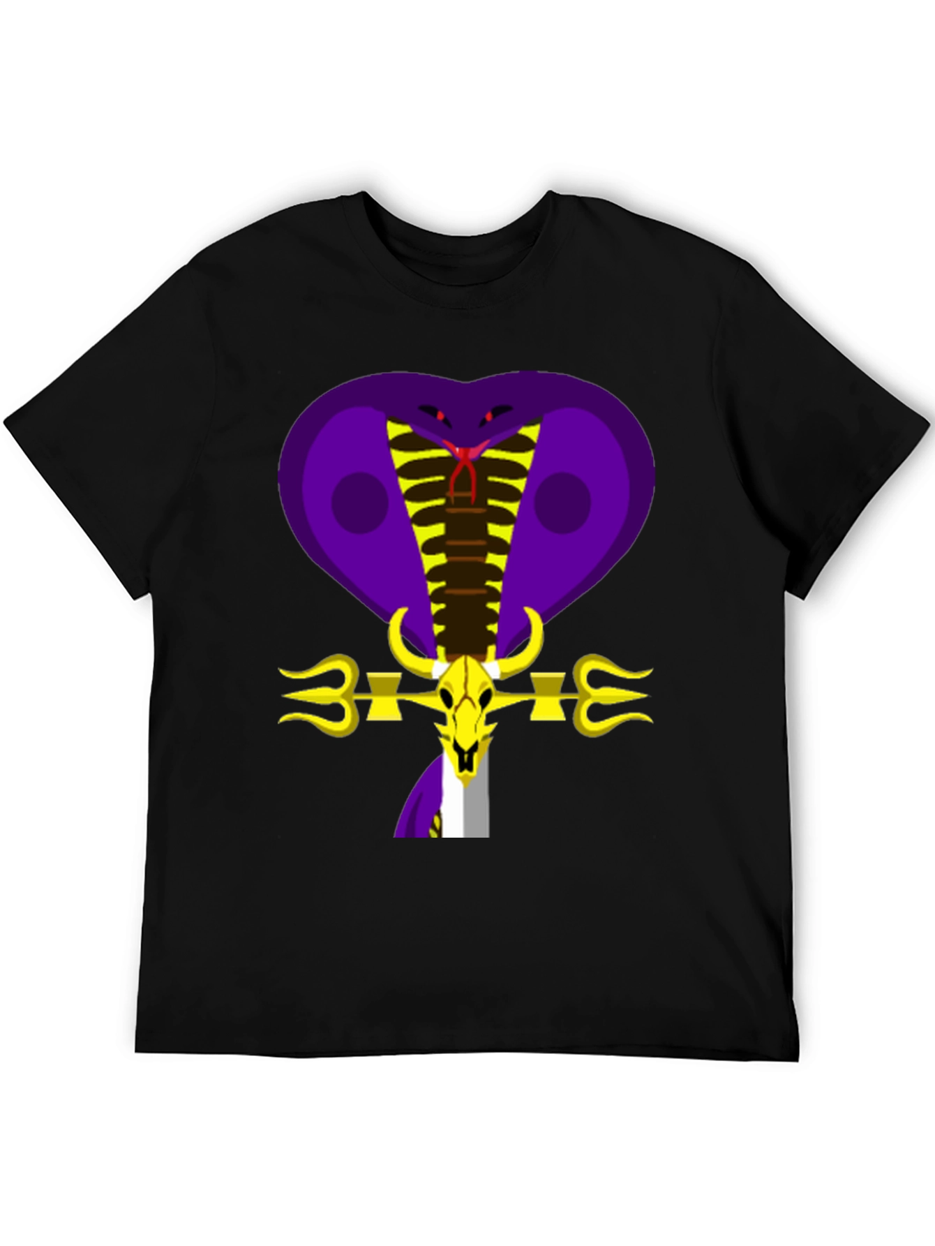 Black Cobra Skull Graphic Tee - Bold Design view 5