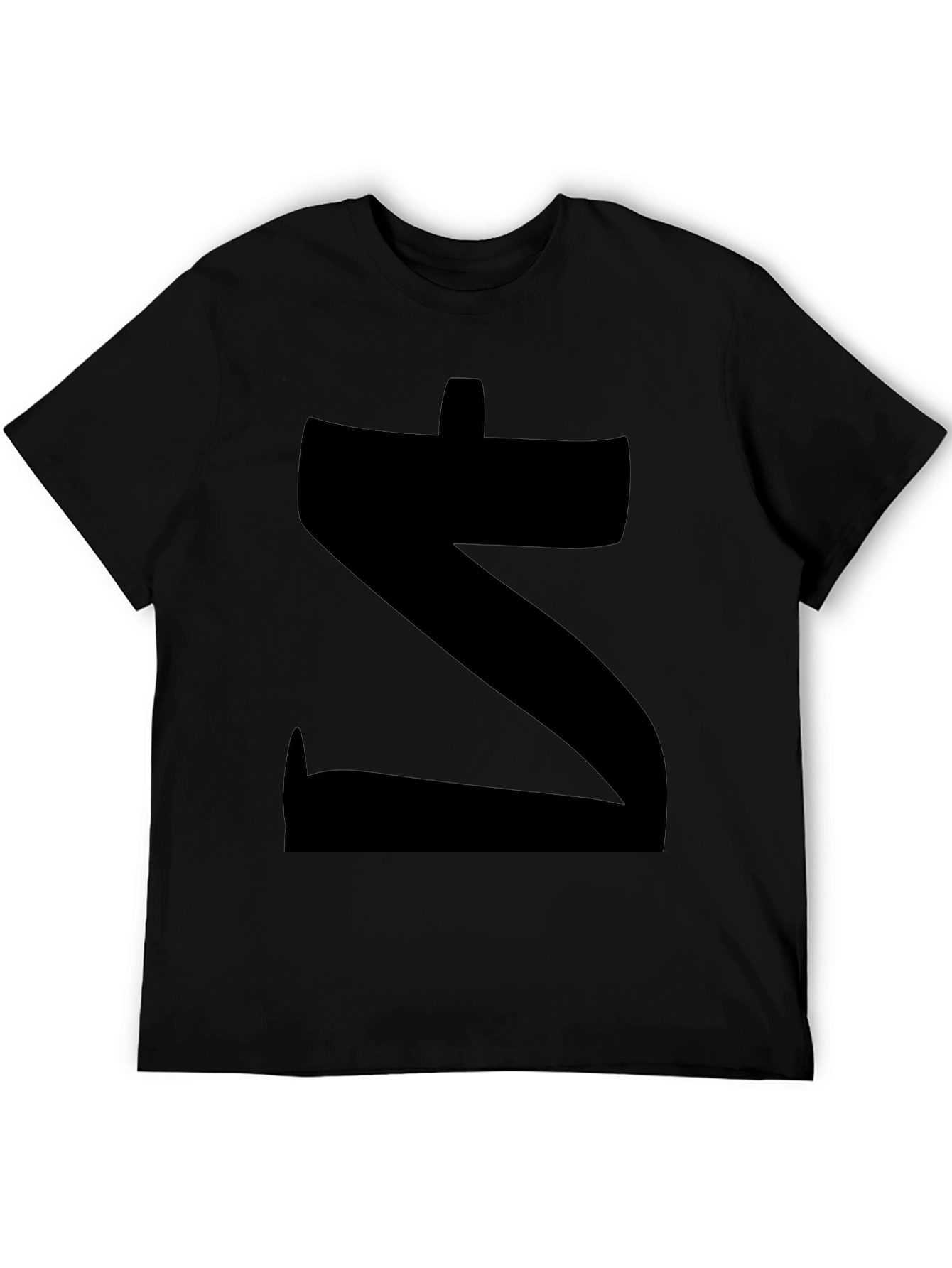Black Bold 'Z' Graphic Black T-Shirt view 5