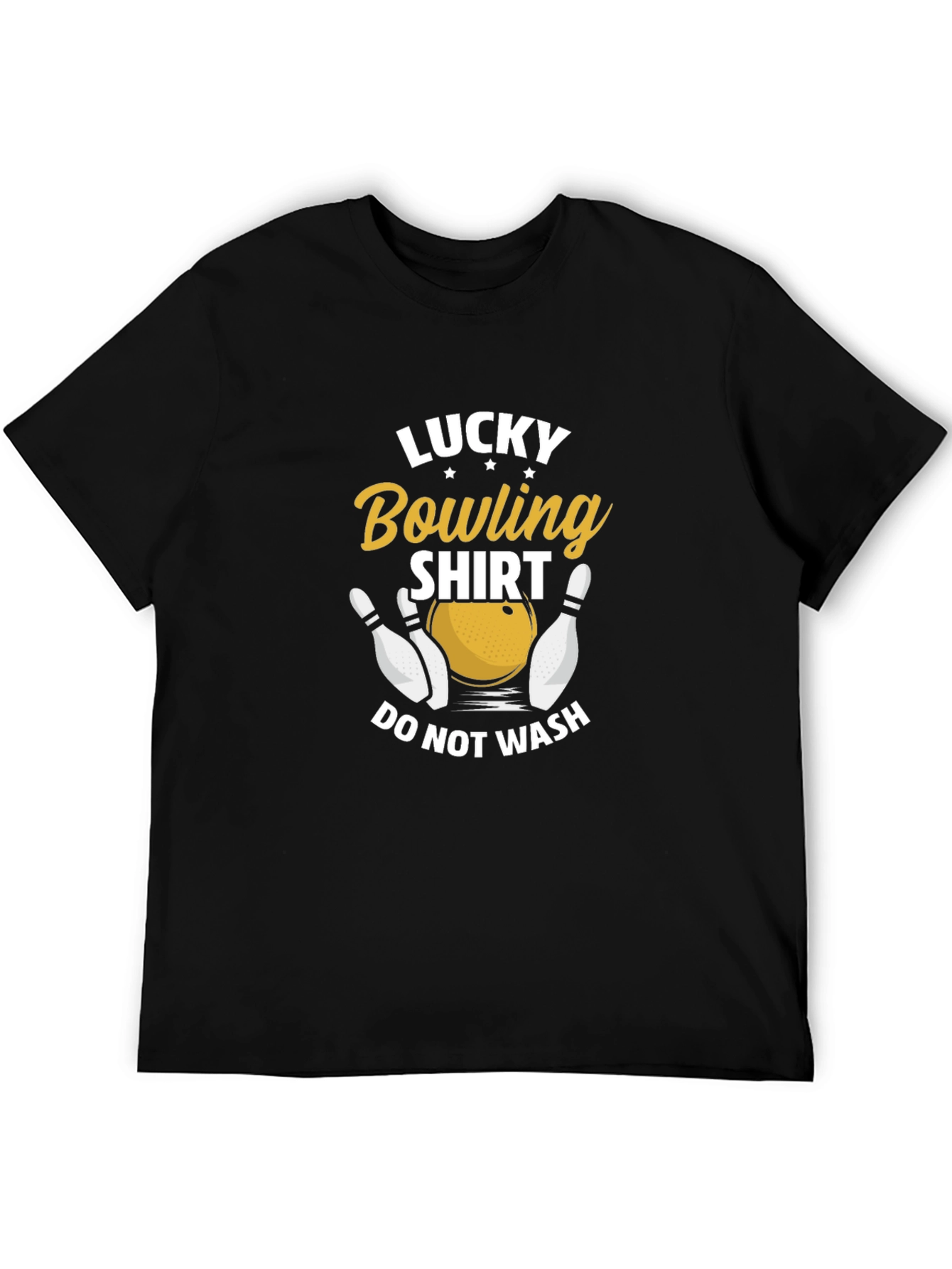 Black Lucky Bowling Shirt - Men's Graphic Tee view 5