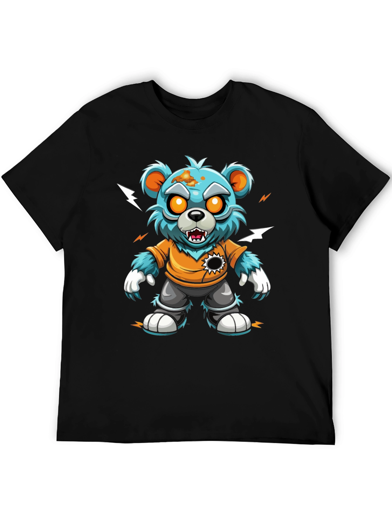 Black Zombie Bear T-Shirt - Graphic Tee view 5