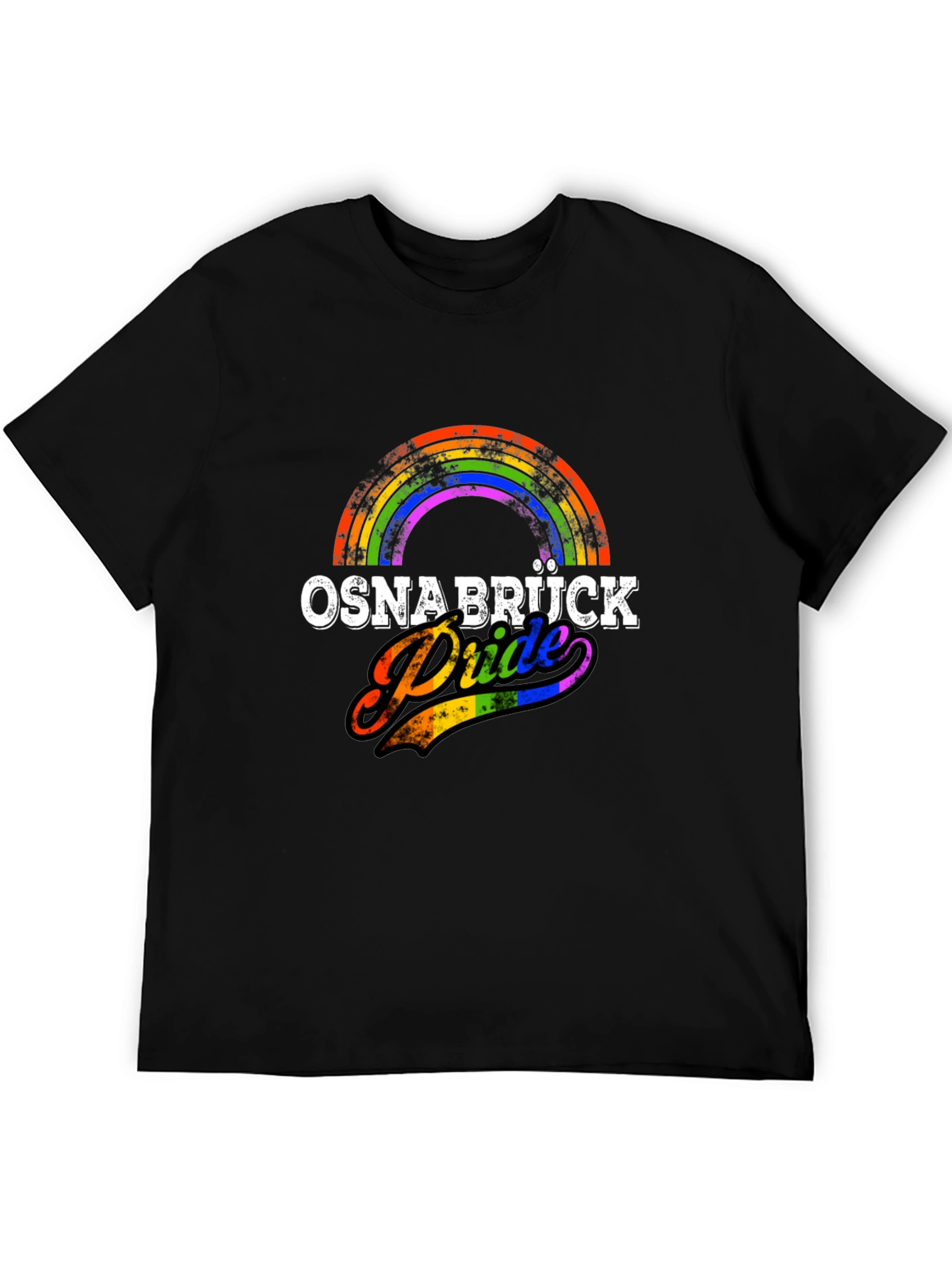 Black Osnabrück Pride Rainbow T-Shirt - Black Cotton Blend view 5