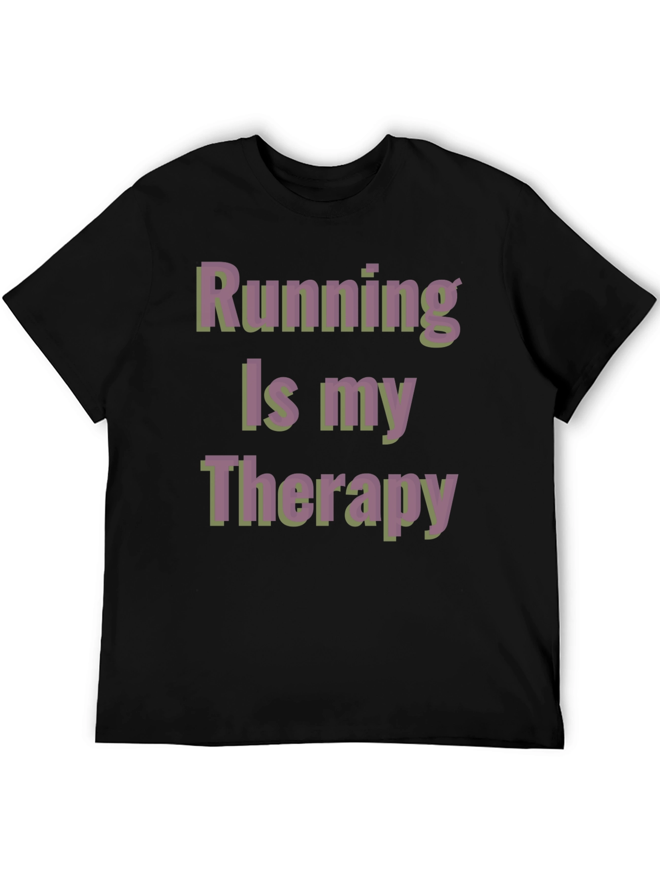Black Running Is My Therapy Graphic Tee view 5