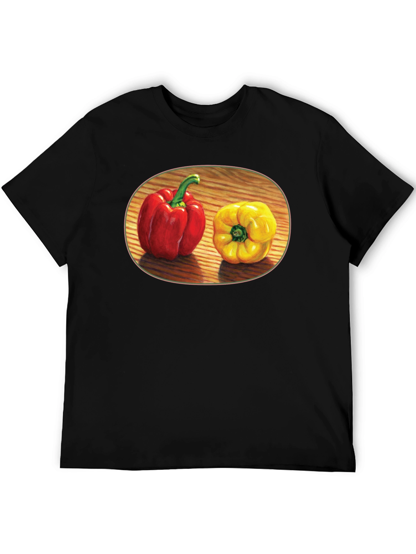 Black Red & Yellow Pepper Graphic Tee view 5
