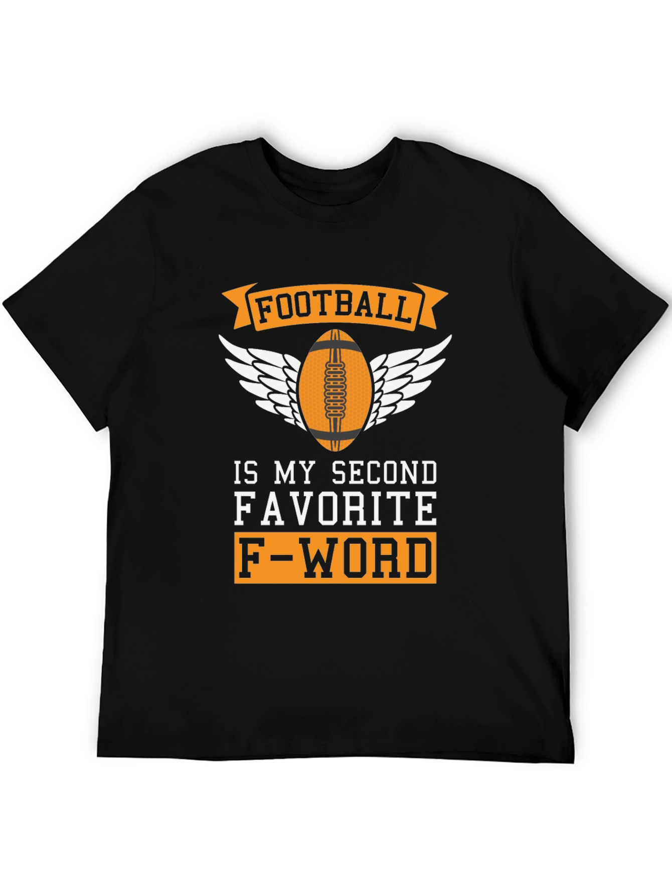 Black Football My Second Favorite F-Word T-Shirt view 5
