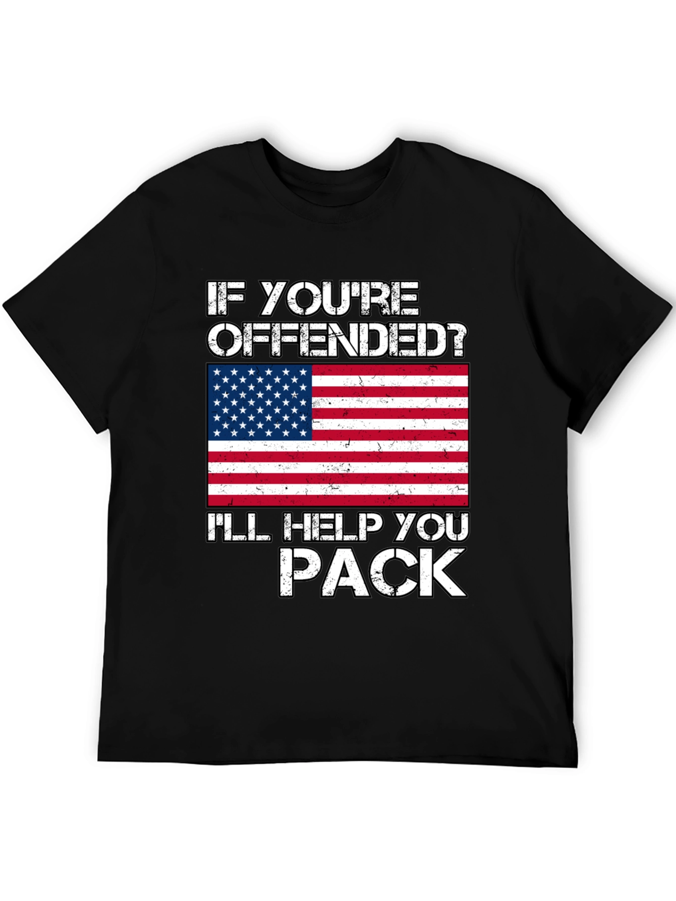 Black Offended? I'll Help You Pack T-Shirt view 5