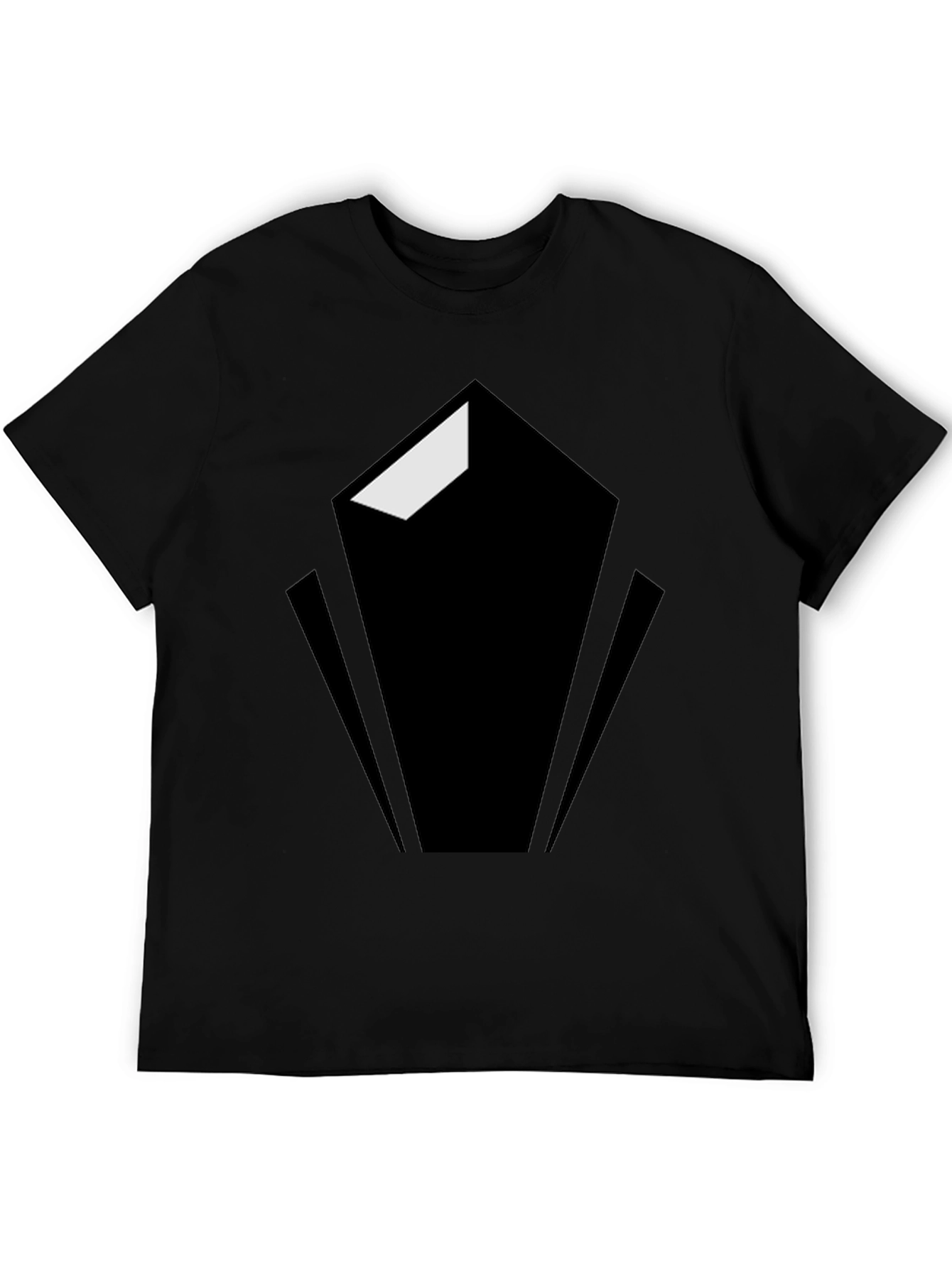 Black Geometric Graphic Tee - Modern Black Shirt view 5