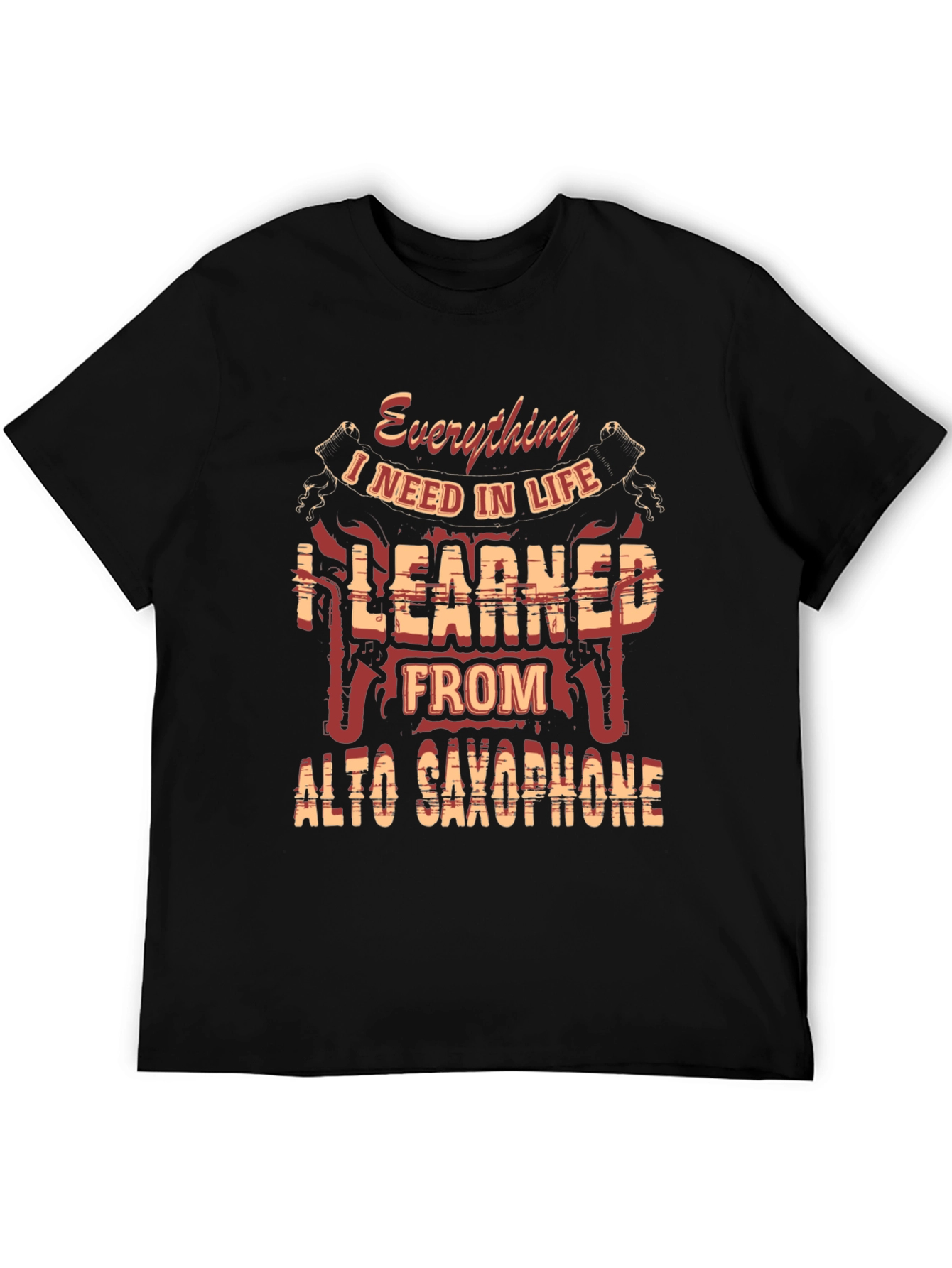 Black Alto Saxophone T-Shirt - Everything I Need in Life! view 5