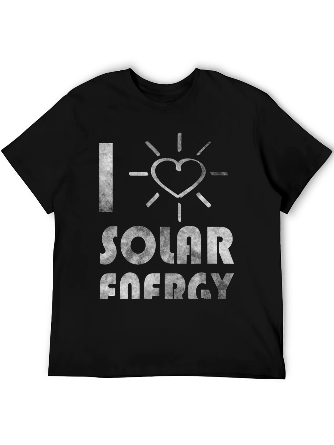 Black I Love Solar Energy T-Shirt - Eco-Friendly Fashion view 5
