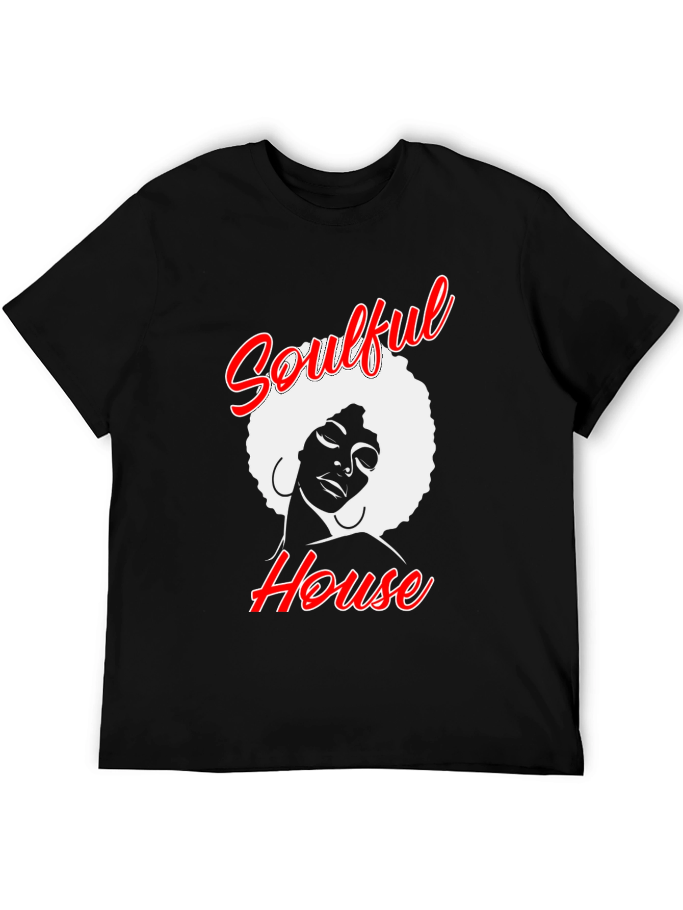Black Soulful House Graphic T-Shirt - Black view 5