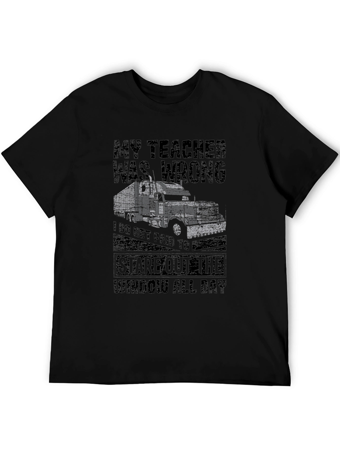Black Trucker T-Shirt - My Teacher Was Wrong view 5