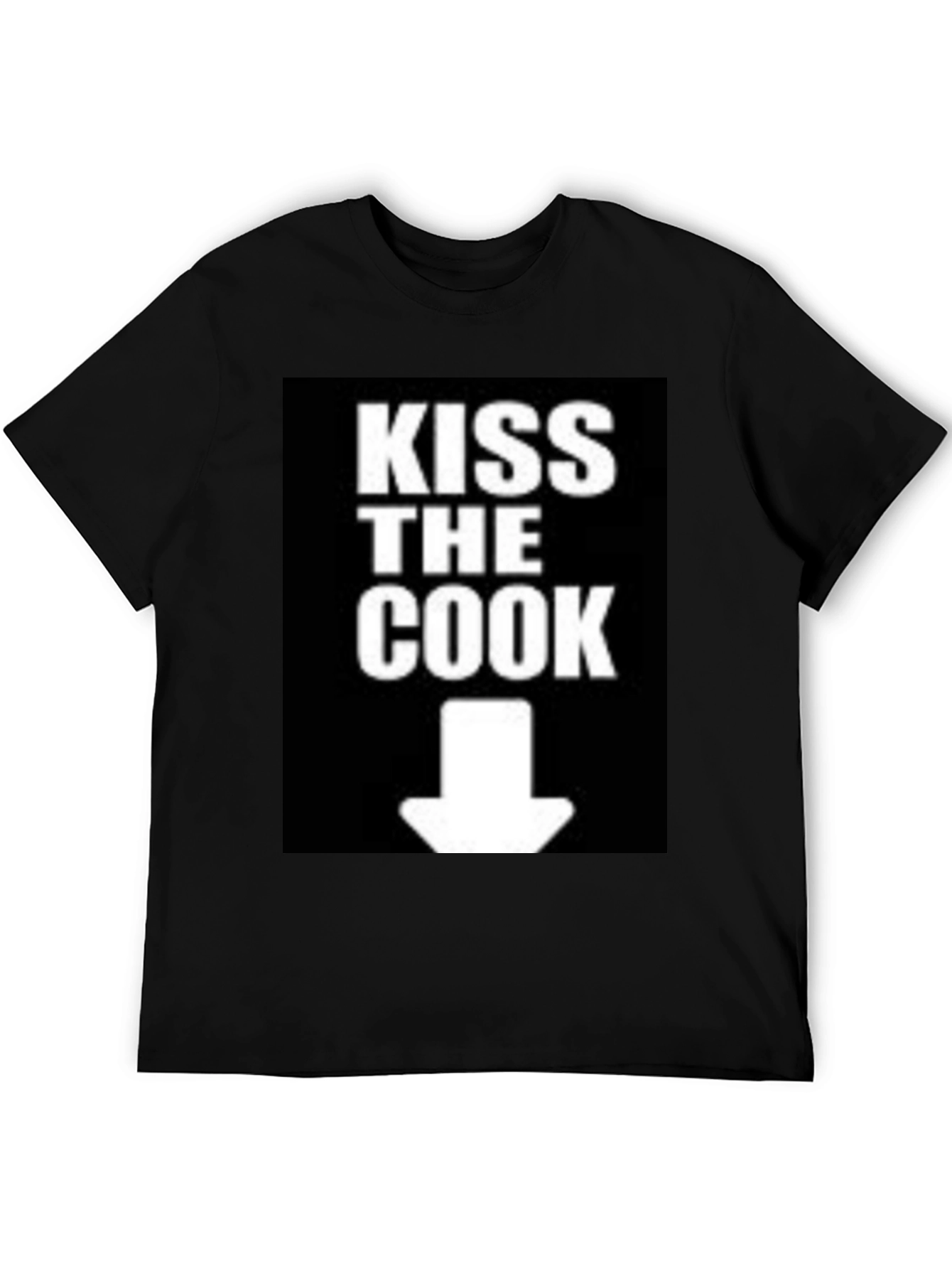 Black Kiss The Cook Novelty Graphic T-Shirt view 5