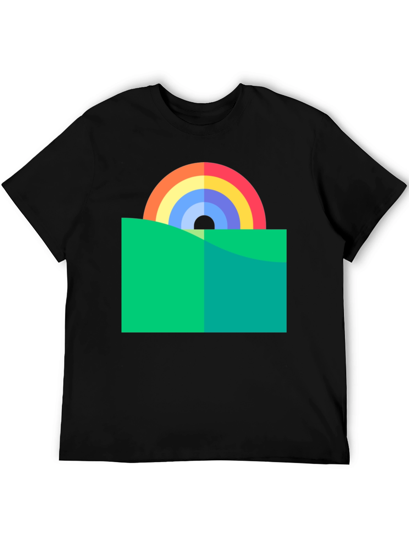 Black Rainbow Horizon Graphic Tee view 5