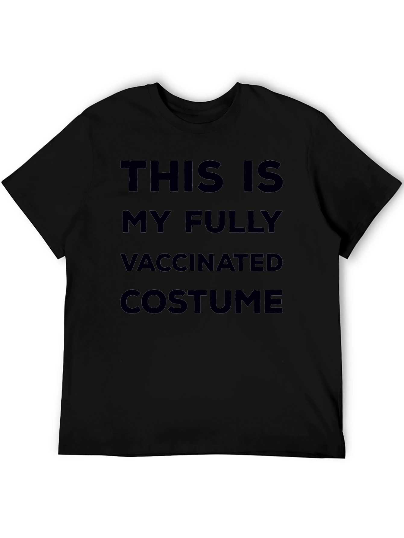 Black Fully Vaccinated Costume T-Shirt - Novelty Slogan Tee view 5
