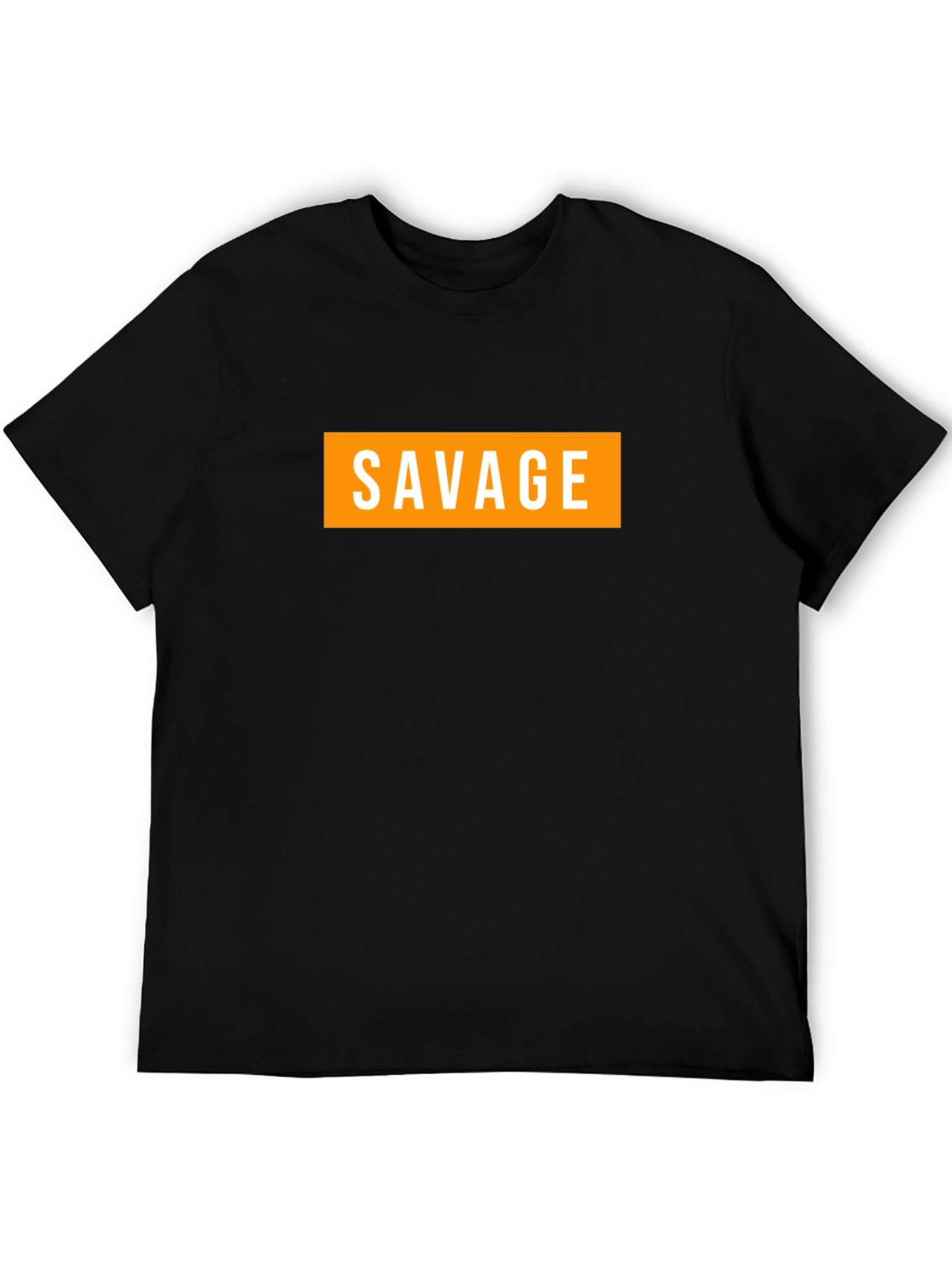 Black Men's Savage Graphic Tee - Bold Streetwear Style view 5