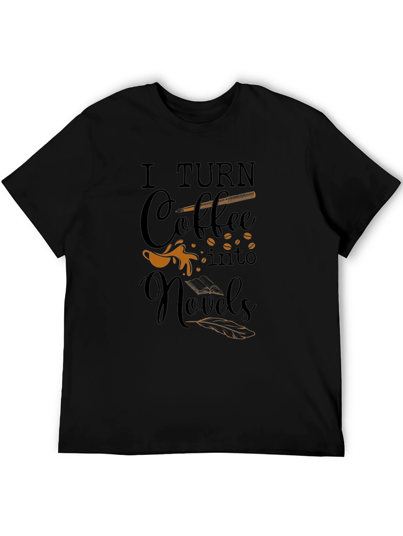 Black Coffee Novel T-Shirt, Writer Tee, Book Lover Gift view 5